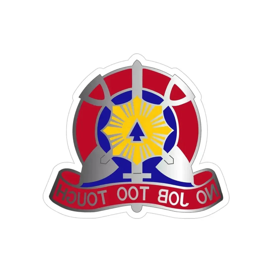 207 Engineer Battalion (U.S. Army) REVERSE PRINT Transparent Die-Cut STICKER - The Sticker Space