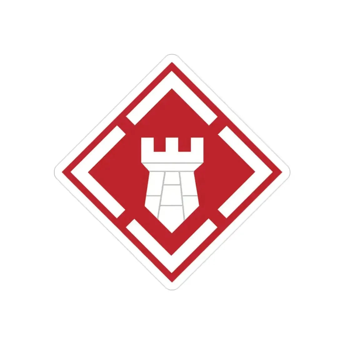 20th Engineer Brigade (U.S. Army) REVERSE PRINT Transparent Die-Cut STICKER - The Sticker Space