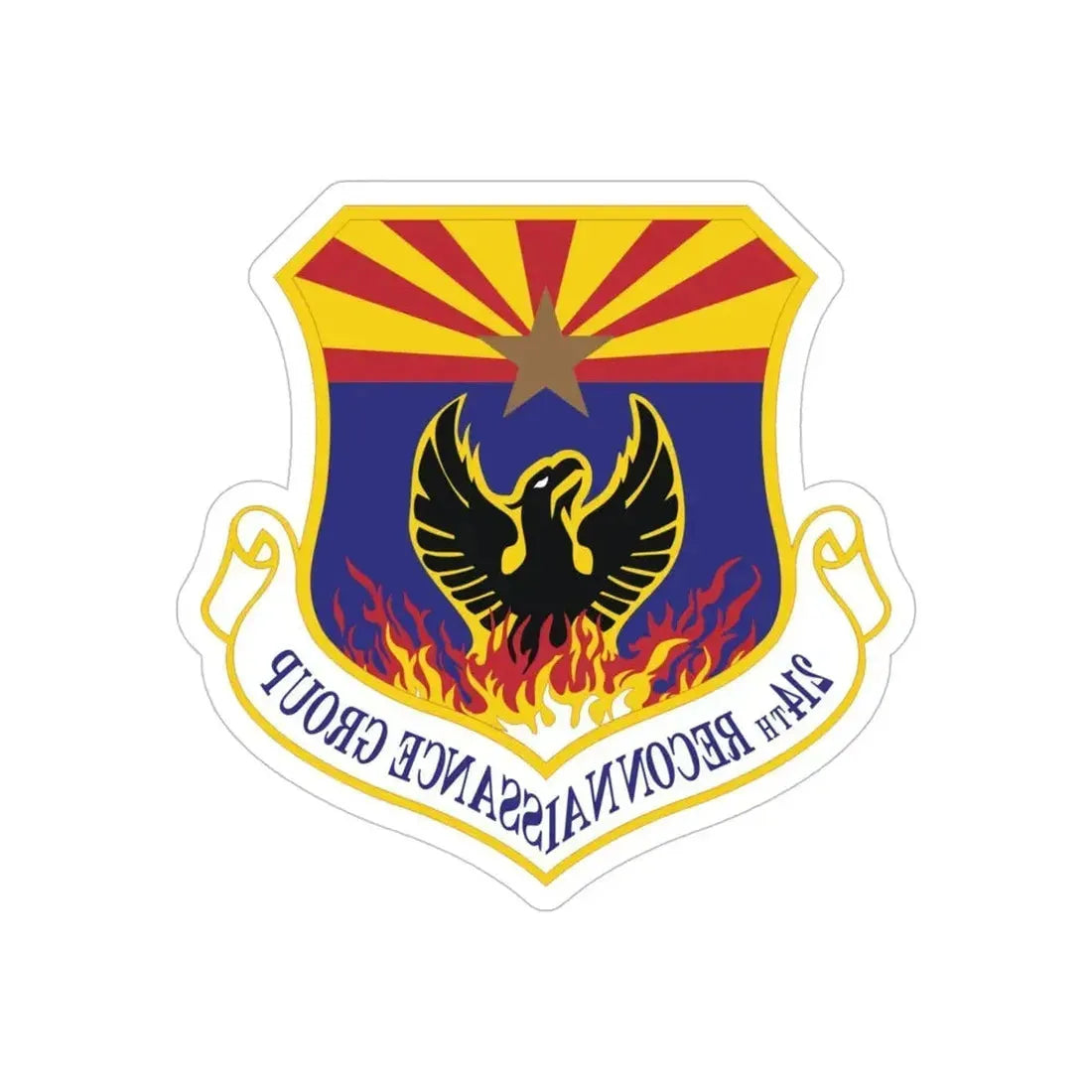 214th Reconnaissance Group (U.S. Air Force) REVERSE PRINT Transparent Die-Cut STICKER - The Sticker Space
