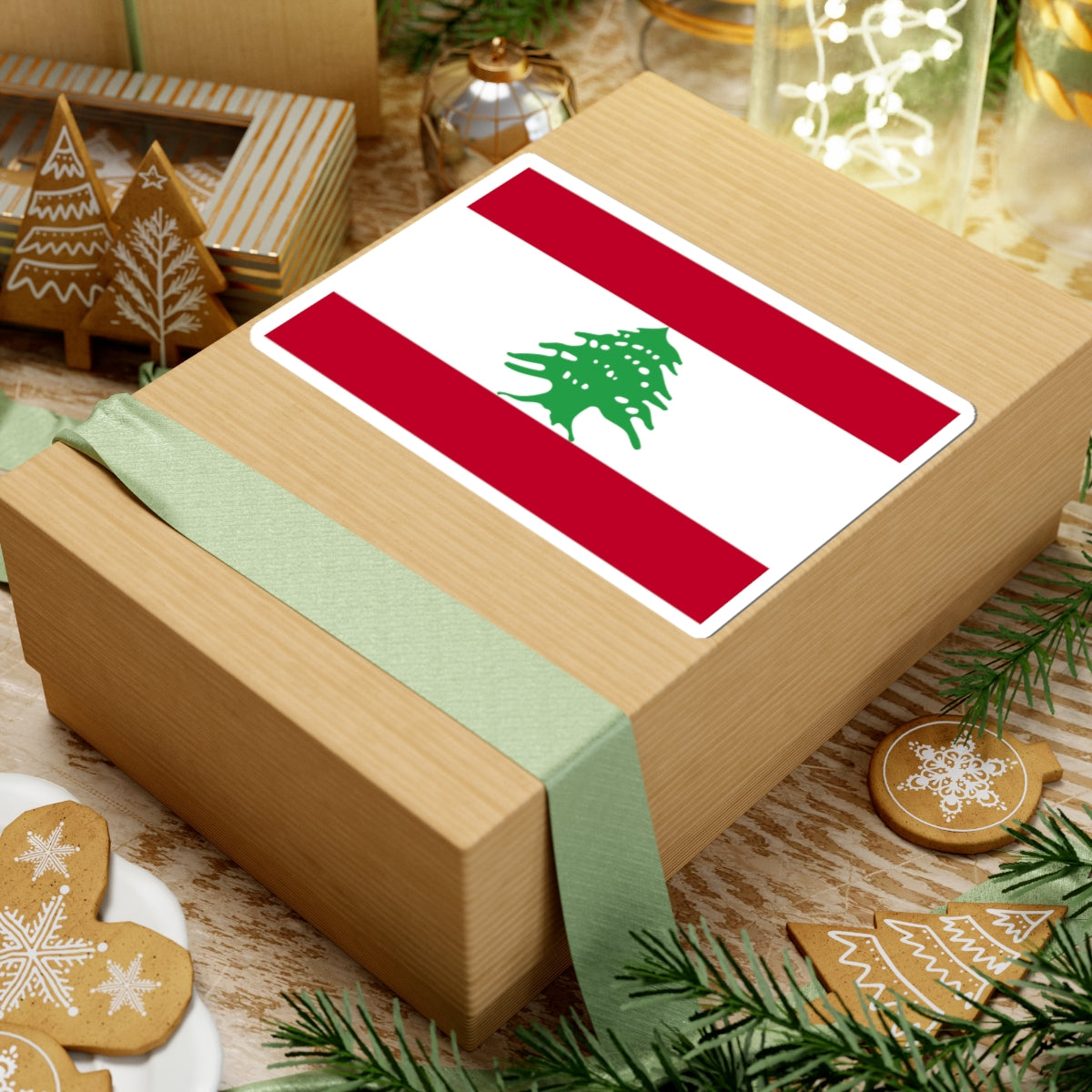Flag of Lebanon WFB 2004 (Lebanon) STICKER Vinyl Kiss-Cut Decal
