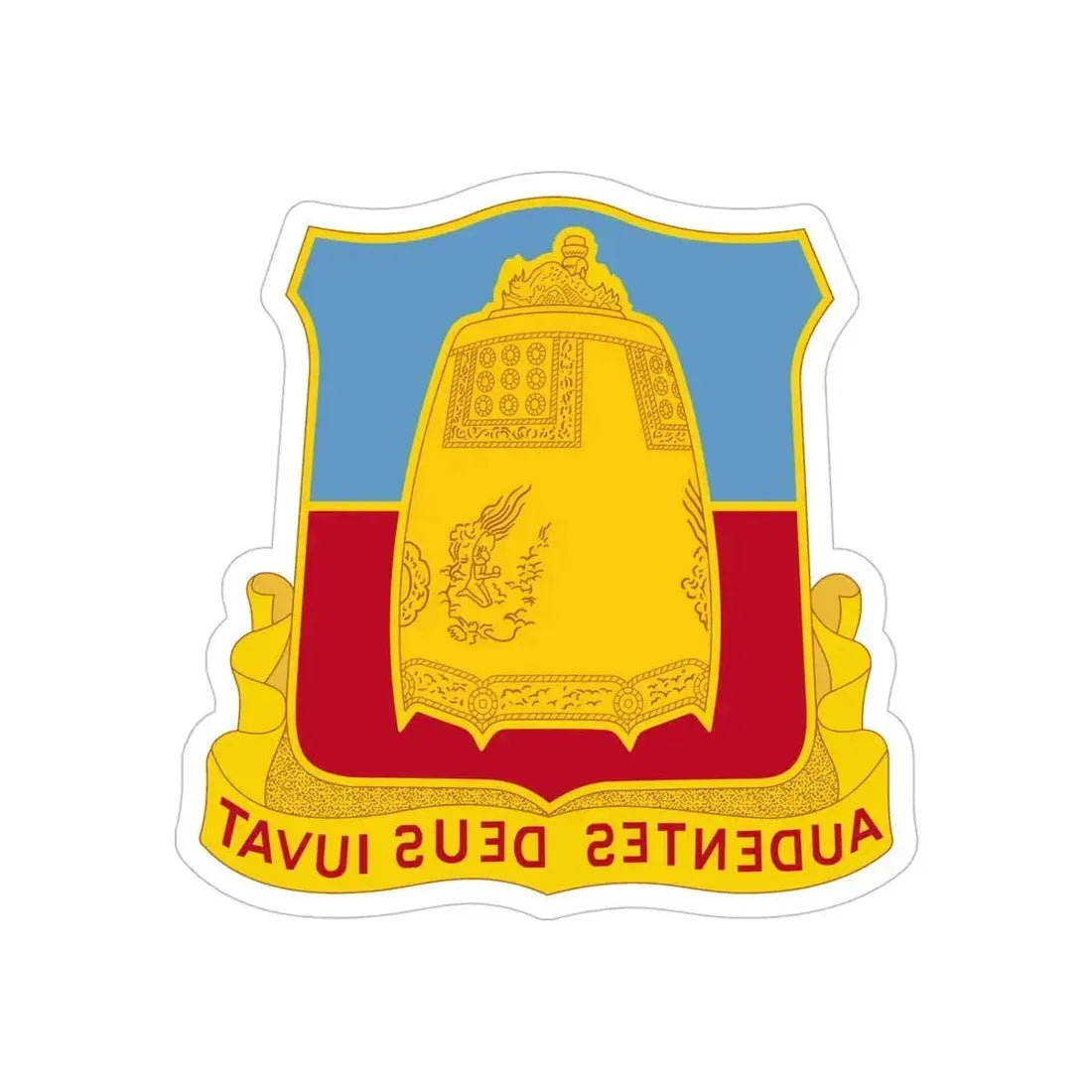 215th Armored Field Artillery Battalion (U.S. Army) REVERSE PRINT Transparent Die-Cut STICKER - The Sticker Space