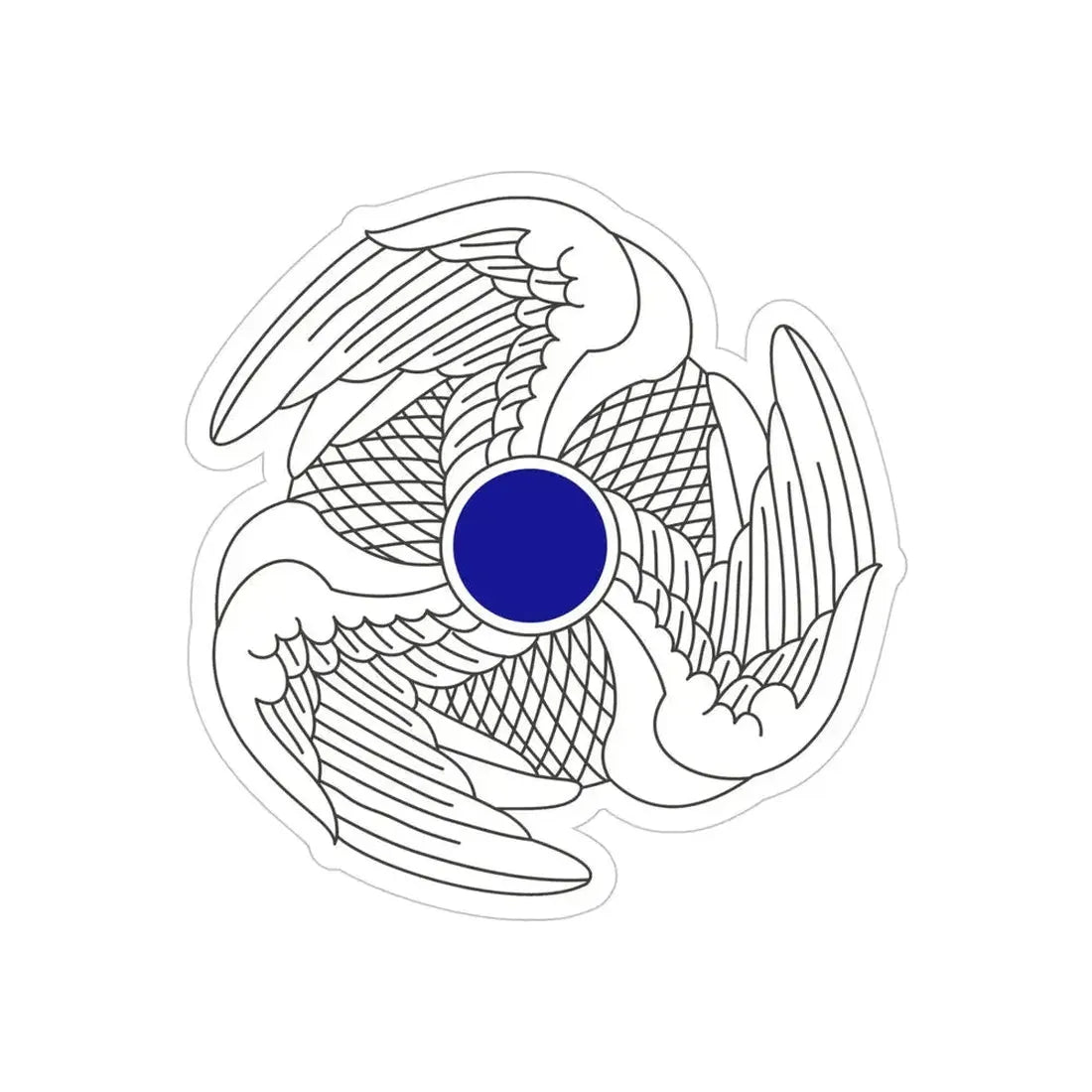 222 Aviation Regiment (U.S. Army) REVERSE PRINT Transparent Die-Cut STICKER - The Sticker Space