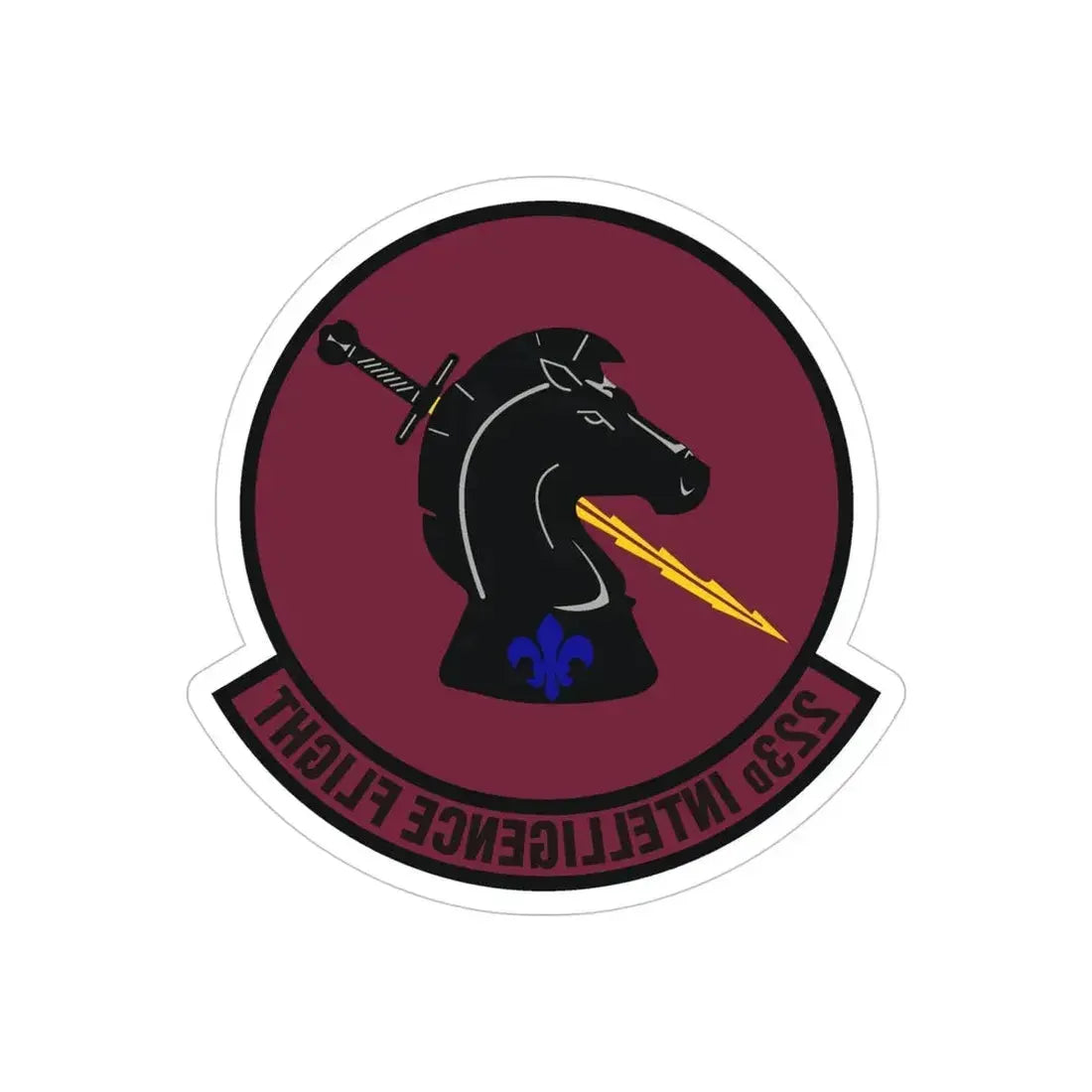 223d Intelligence Flight (U.S. Air Force) REVERSE PRINT Transparent Die-Cut STICKER - The Sticker Space