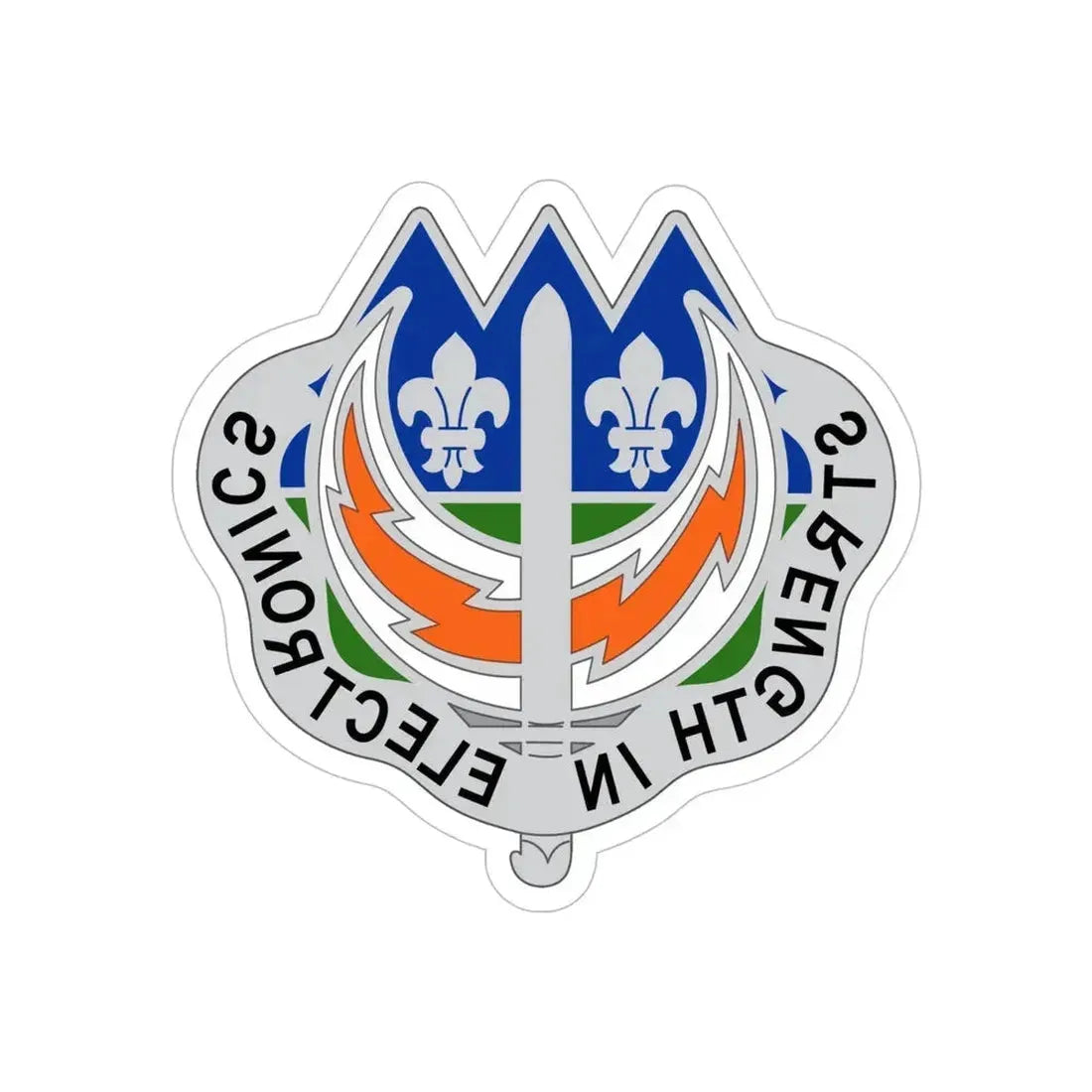 228 Signal Brigade 2 (U.S. Army) REVERSE PRINT Transparent Die-Cut STICKER - The Sticker Space