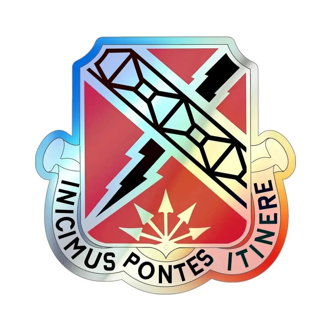 230 Engineer Battalion (U.S. Army) Holographic STICKER Die-Cut Vinyl Decal - The Sticker Space