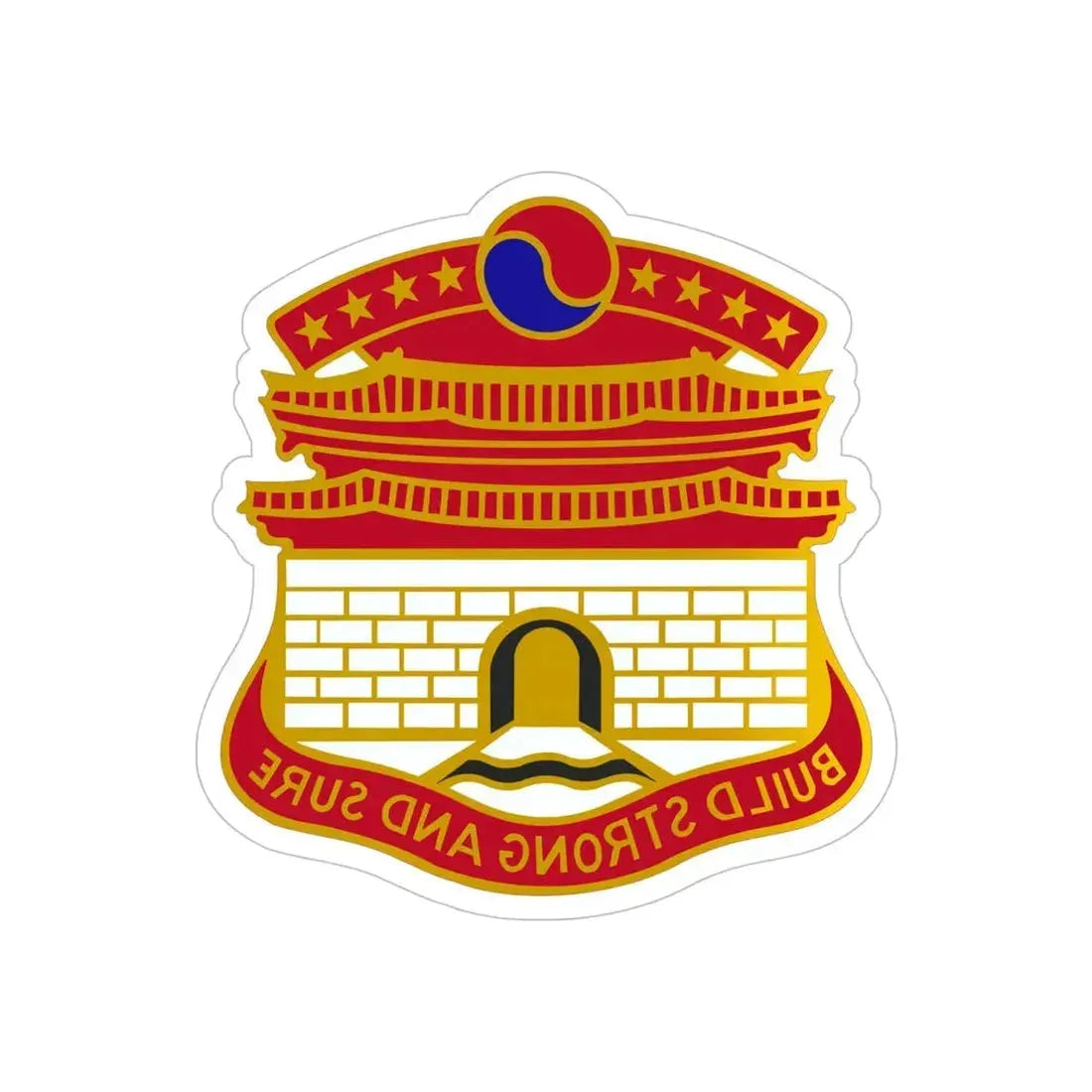 24 Engineer Group (U.S. Army) REVERSE PRINT Transparent Die-Cut STICKER - The Sticker Space