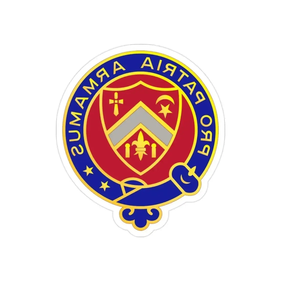 245th Artillery Regiment (U.S. Army) REVERSE PRINT Transparent Die-Cut STICKER - The Sticker Space