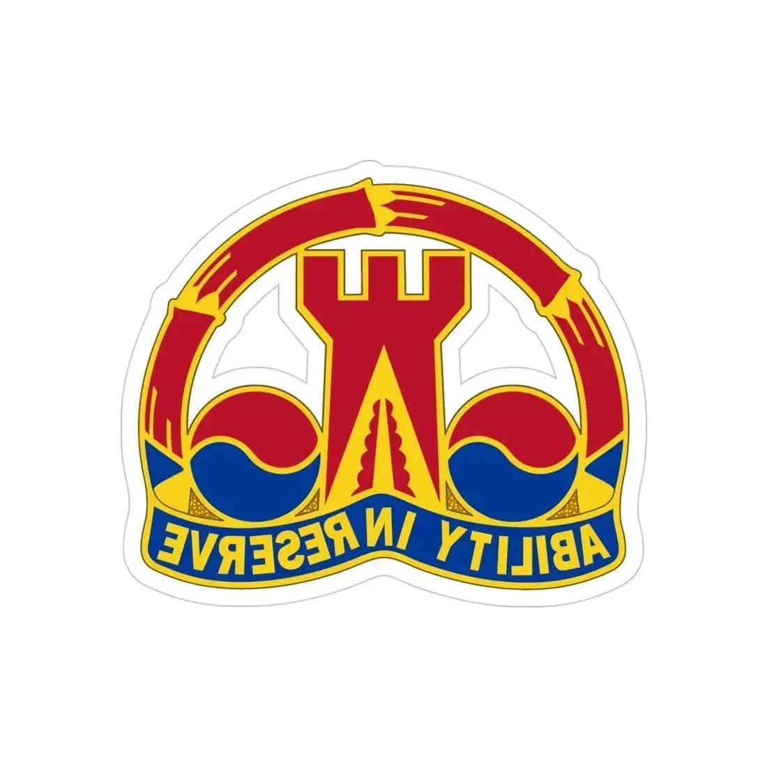 248 Engineer Battalion (U.S. Army) REVERSE PRINT Transparent Die-Cut STICKER - The Sticker Space