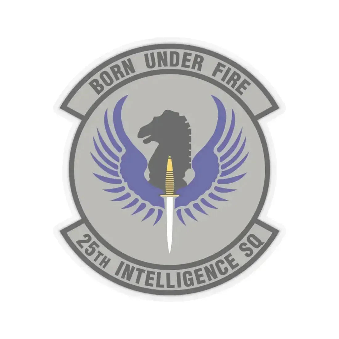 25 Intelligence Squadron AFISRA (U.S. Air Force) STICKER Vinyl Kiss-Cut Decal 4 Inch Transparent - The Sticker Space