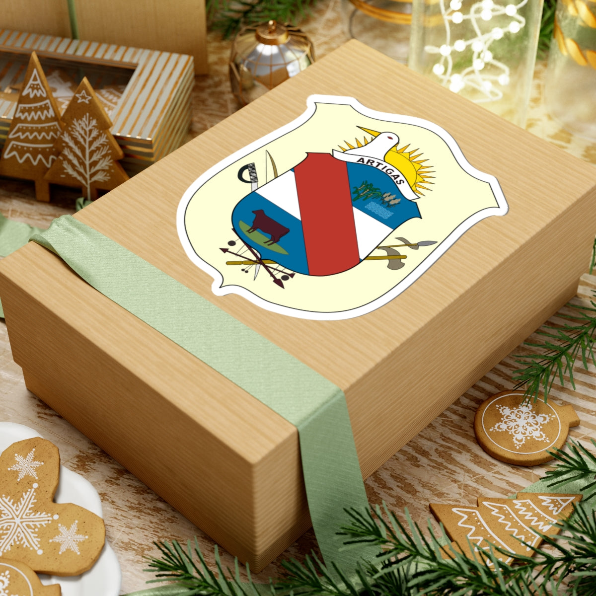 Coat of Arms of Artigas Department, Uruguay - STICKER Vinyl Kiss-Cut Decal