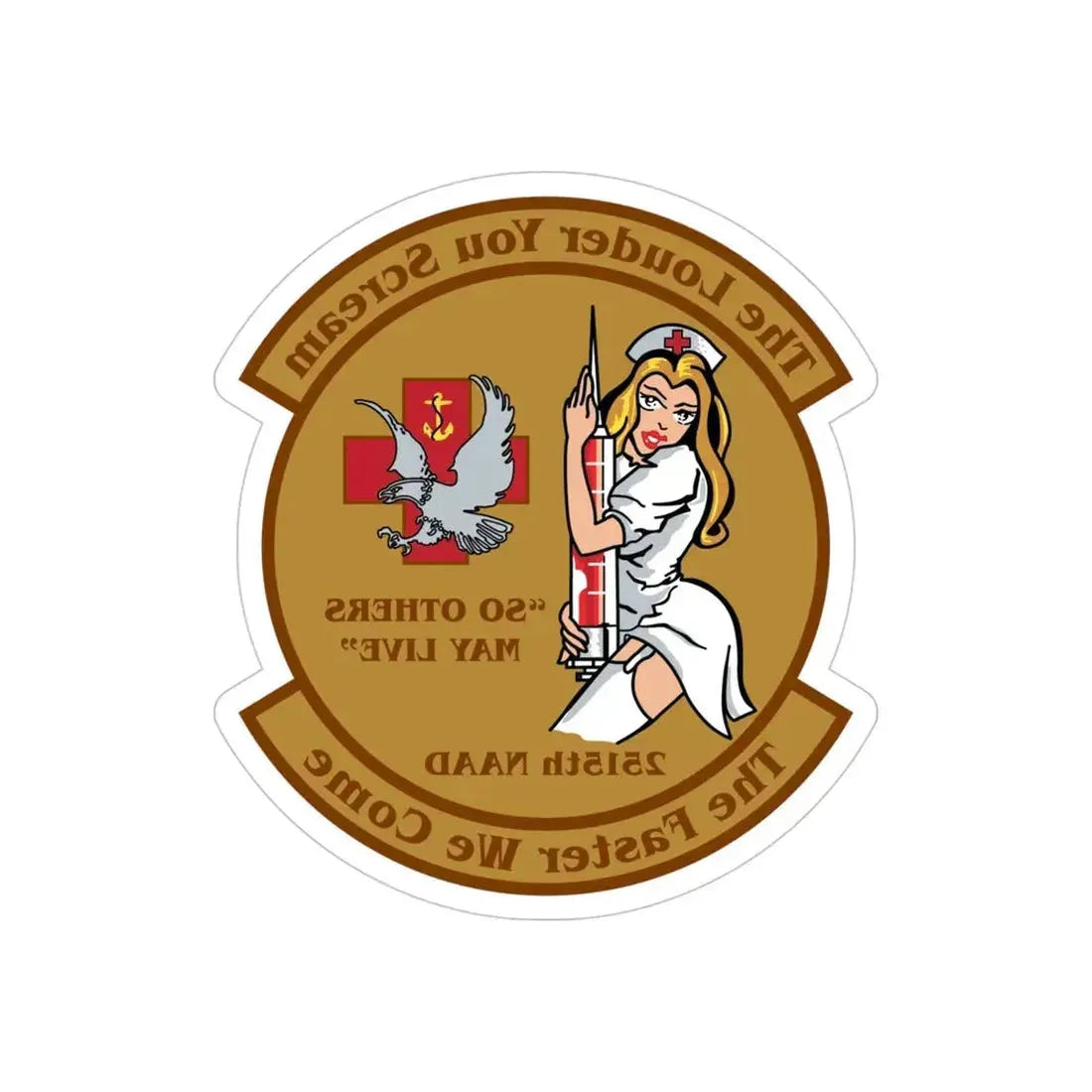 2515 NAAD TLYS TFWC (U.S. Navy) REVERSE PRINT Transparent Die-Cut STICKER - The Sticker Space