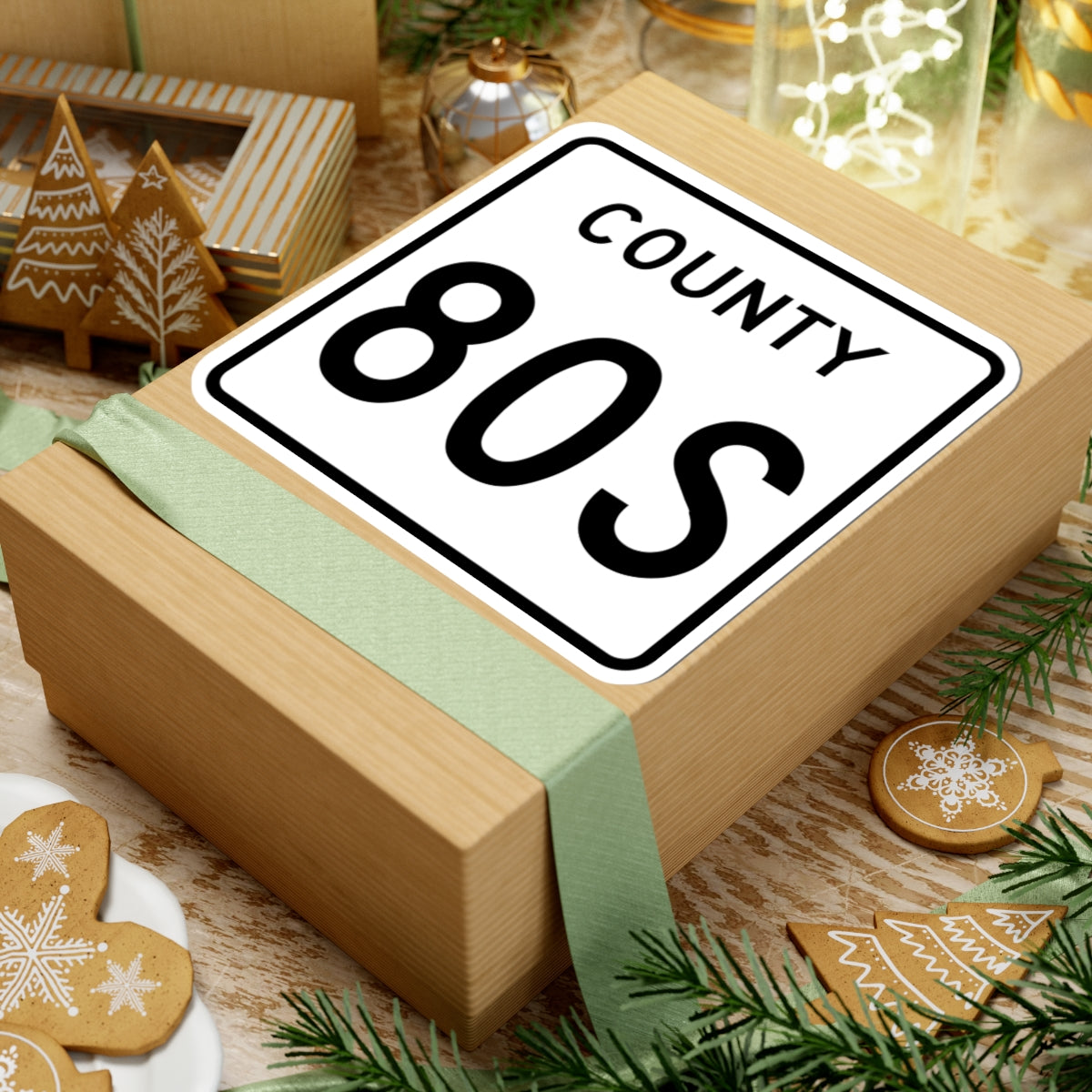 County 80S square (Minnesota) (Road Sign) STICKER Vinyl Kiss-Cut Decal