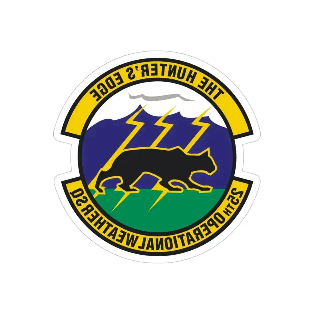 25th Operational Weather Squadron (U.S. Air Force) REVERSE PRINT Transparent Die-Cut STICKER - The Sticker Space