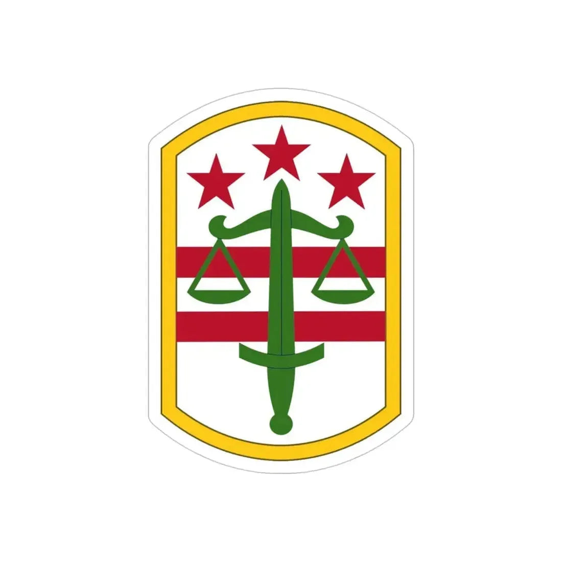 260 Military Police Command (U.S. Army) REVERSE PRINT Transparent Die-Cut STICKER - The Sticker Space