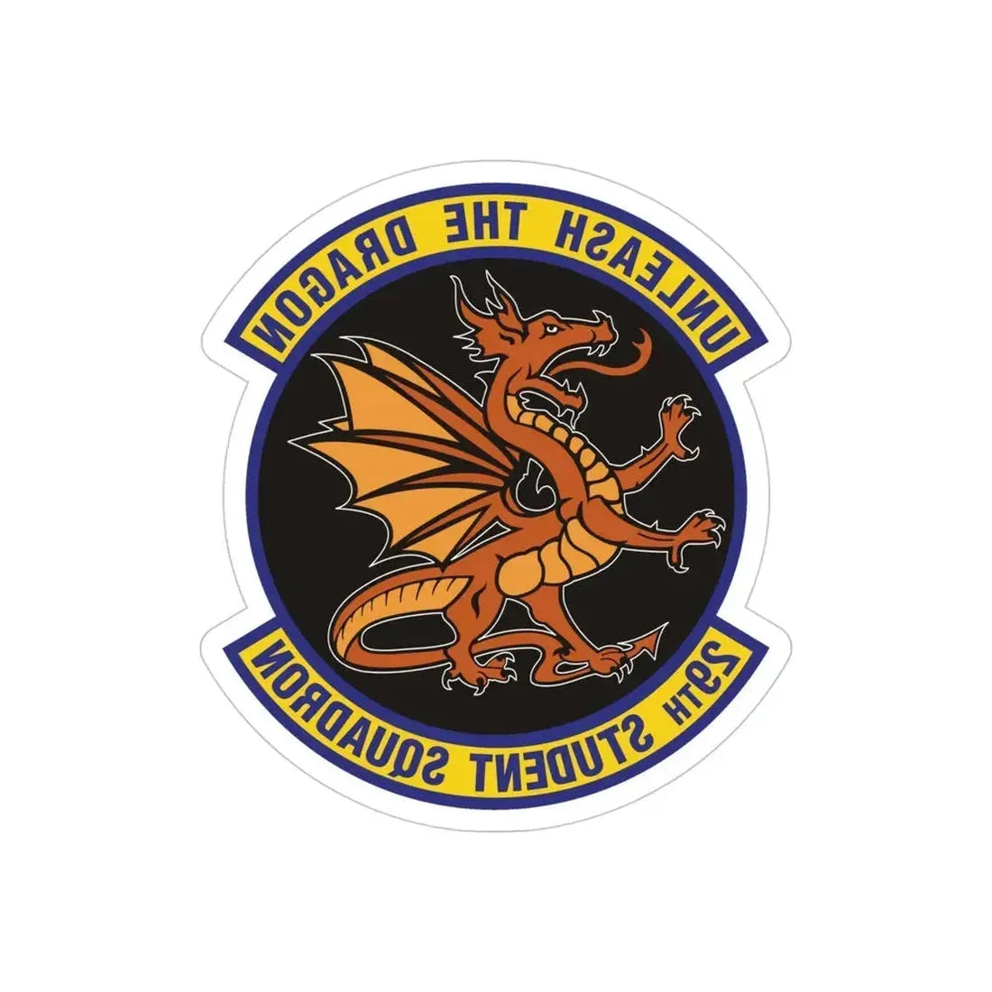 29th Student Squadron (U.S. Air Force) REVERSE PRINT Transparent Die-Cut STICKER - The Sticker Space