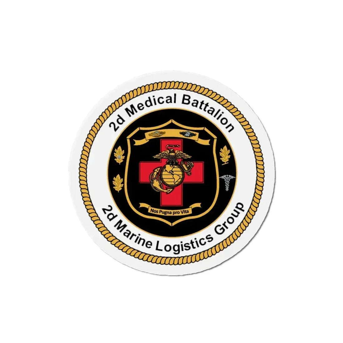 2d Medical Battalion 2d Marine Logistical Group (USMC) Refrigerator Magnet - The Sticker Space
