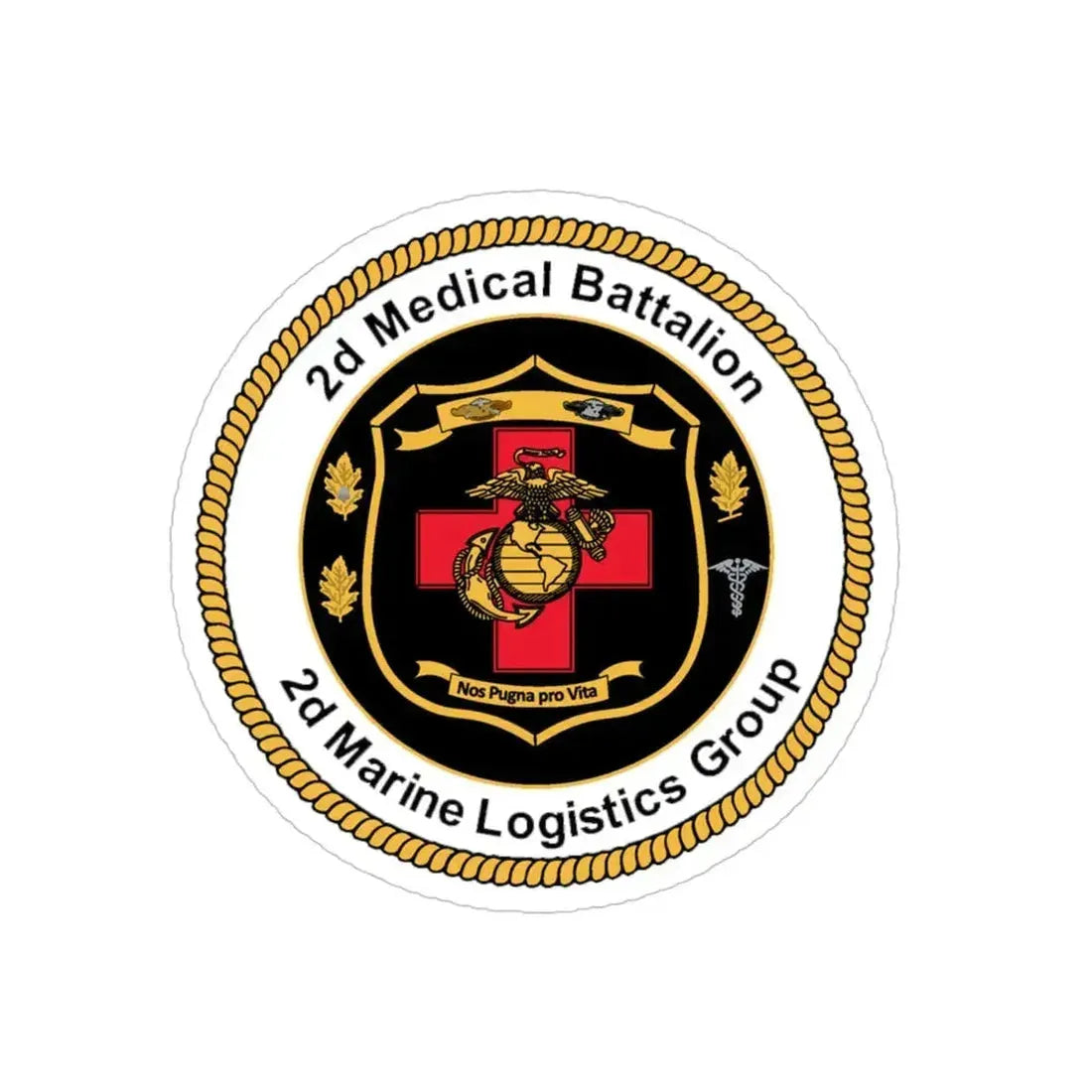 2d Medical Battalion 2d Marine Logistical Group (USMC) Transparent STICKER Die-Cut Vinyl Decal - The Sticker Space
