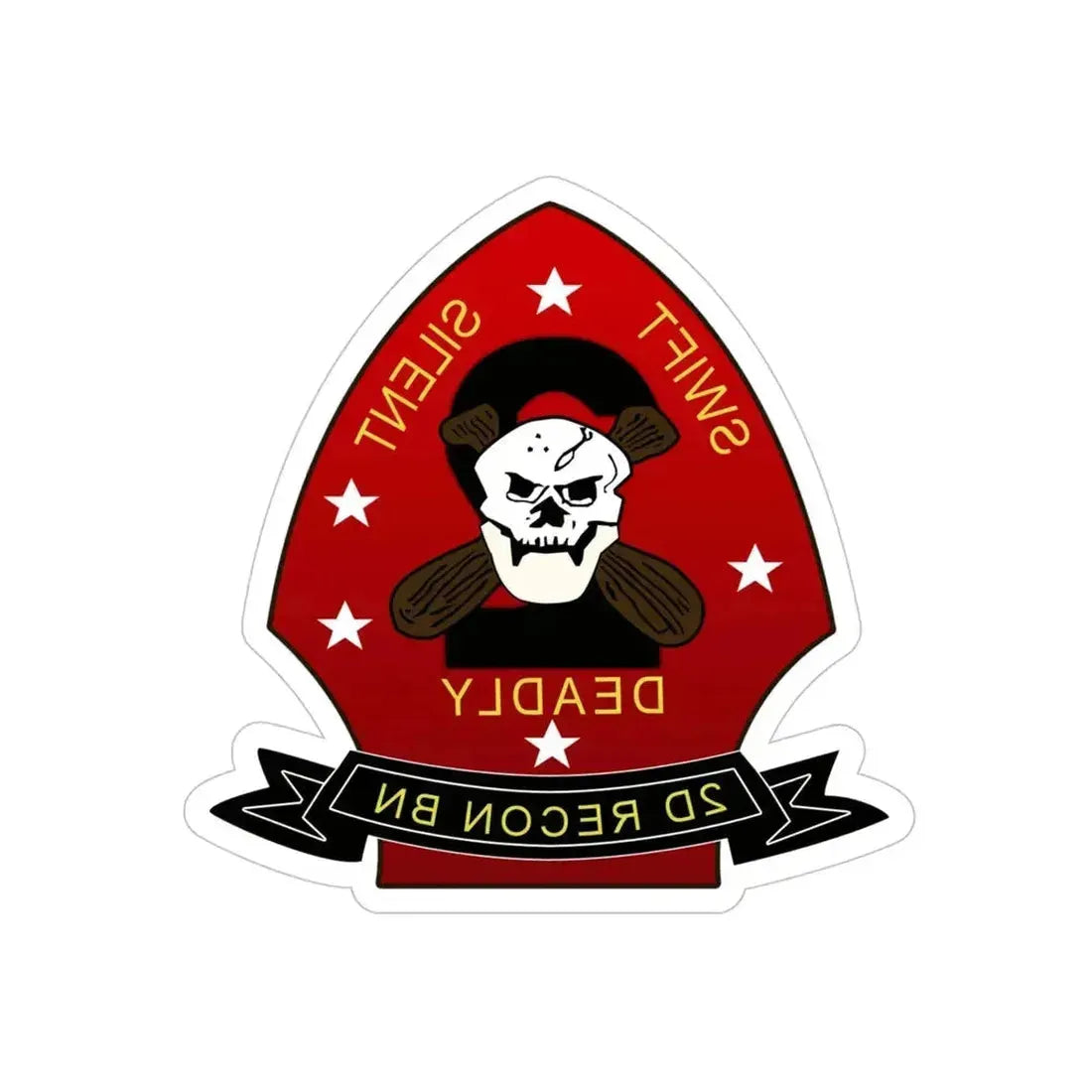 2d Reconnaissance Battalion (USMC) REVERSE PRINT Transparent Die-Cut STICKER - The Sticker Space