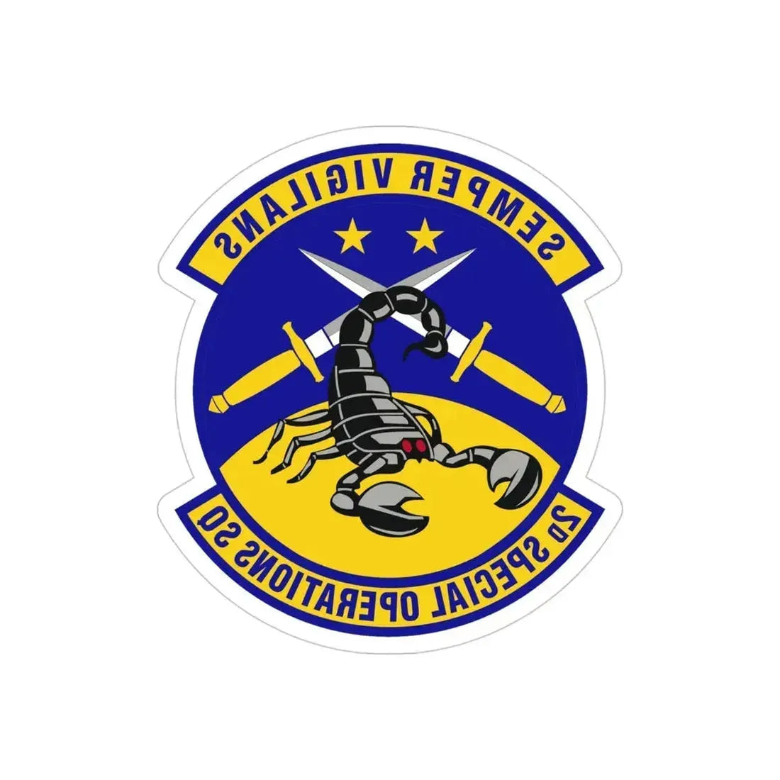 2d Special Operations Squadron (U.S. Air Force) REVERSE PRINT Transparent Die-Cut STICKER - The Sticker Space