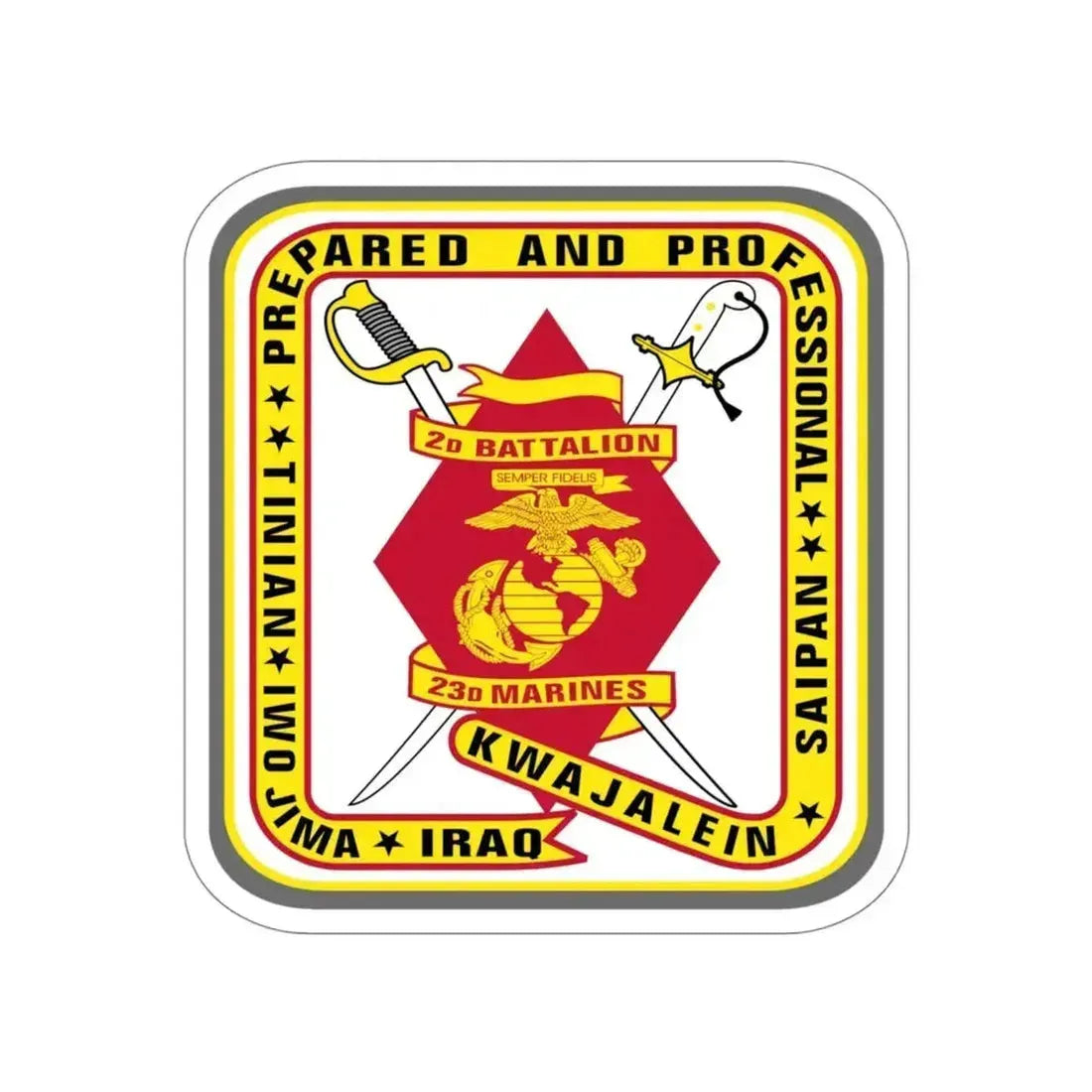 2nd Battalion 23rd Marines (USMC) STICKER Vinyl Die-Cut Decal - The Sticker Space