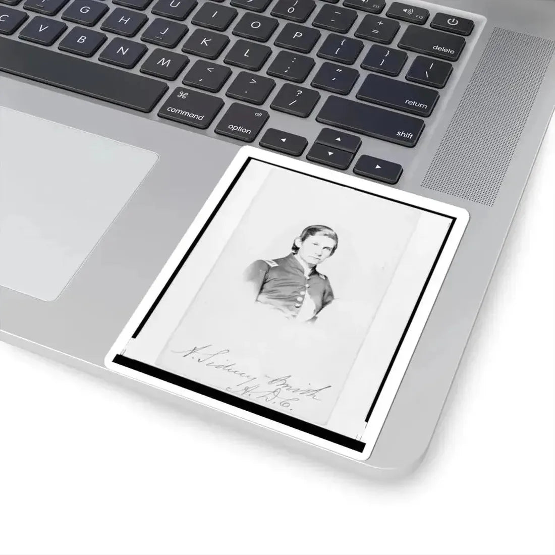 2Nd Lieutenant Albert Sidney Smithschmidt, Union Officer, Head-and-Shoulders Portrait, Facing Front (U.S. Civil War) STICKER Vinyl Kiss-Cut Decal - The Sticker Space