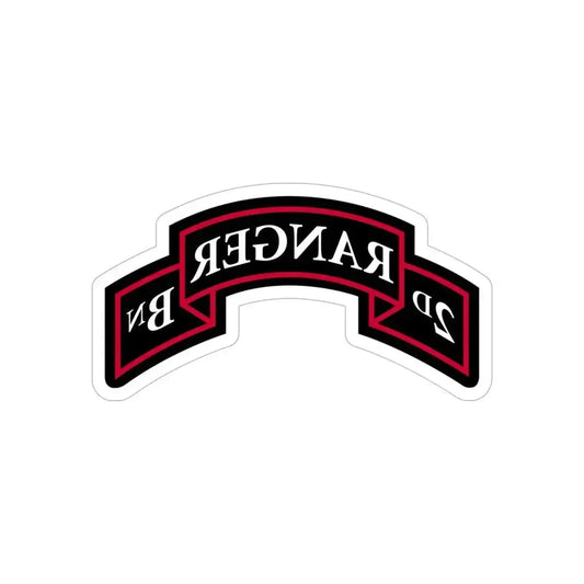 2nd Ranger Battalion (U.S. Army) REVERSE PRINT Transparent Die-Cut STICKER 6 Inch Die-Cut Transparent - The Sticker Space