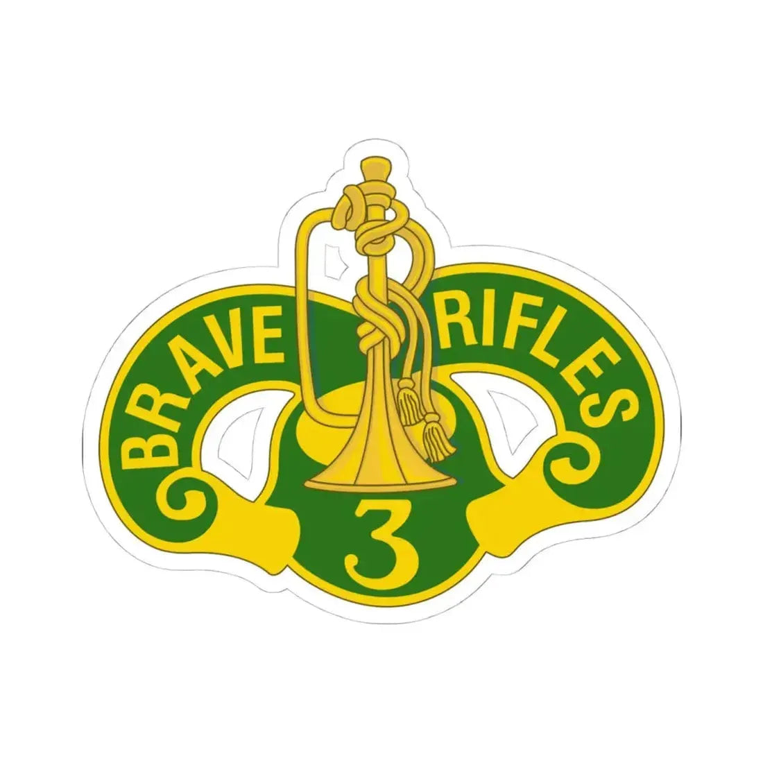 3 Cavalry Regiment 2 (U.S. Army) STICKER Vinyl Kiss-Cut Decal 4 Inch White - The Sticker Space