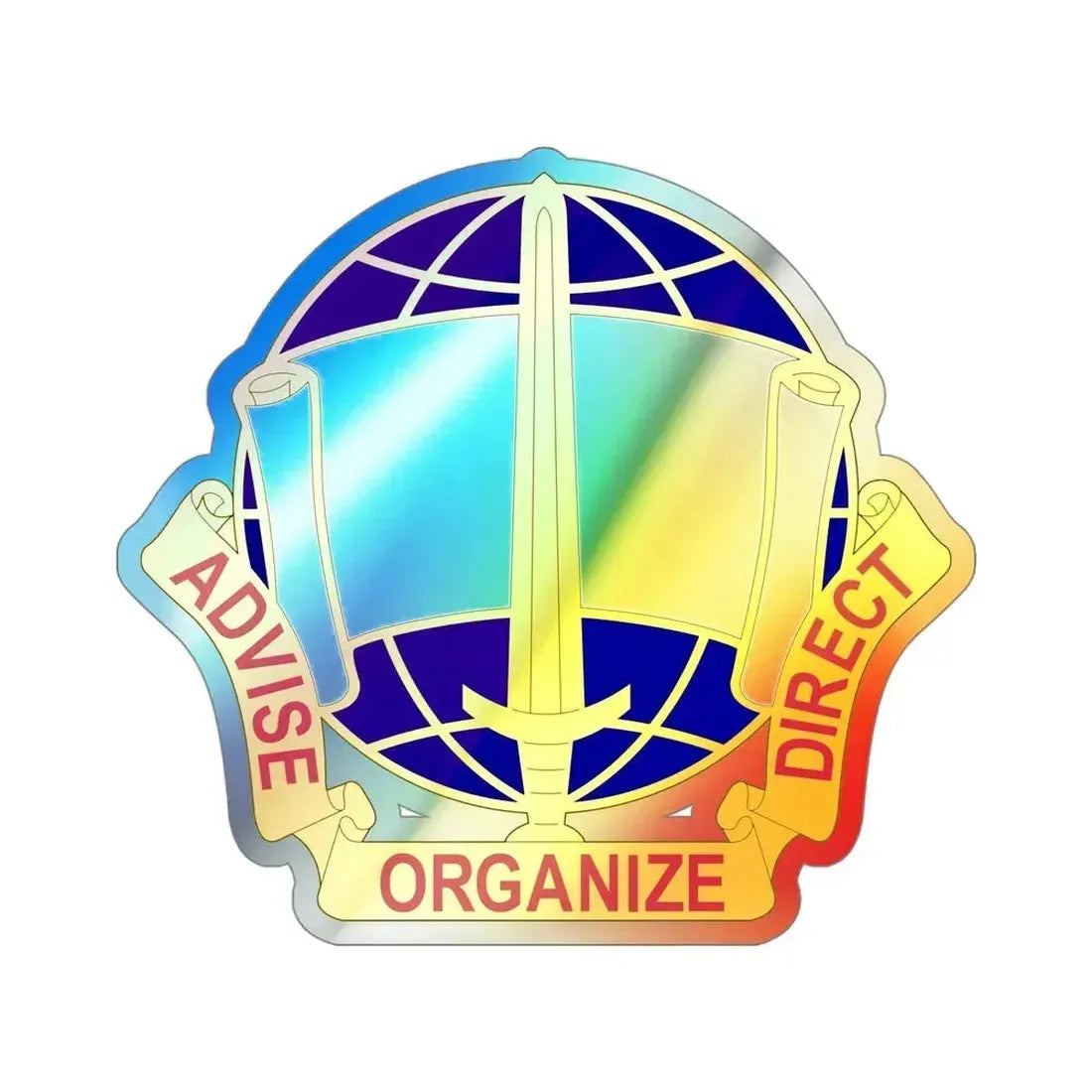 308 Civil Affairs Brigade 2 (U.S. Army) Holographic STICKER Die-Cut Vinyl Decal - The Sticker Space