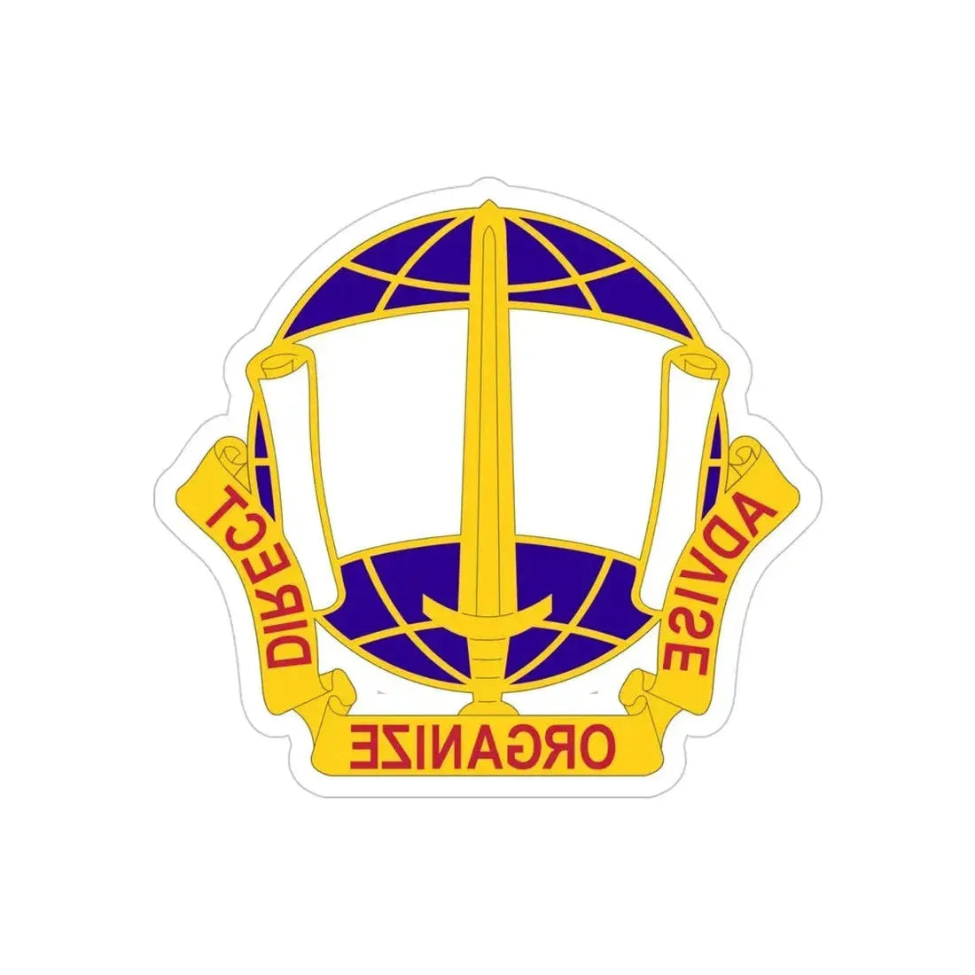 308 Civil Affairs Brigade 2 (U.S. Army) REVERSE PRINT Transparent Die-Cut STICKER - The Sticker Space