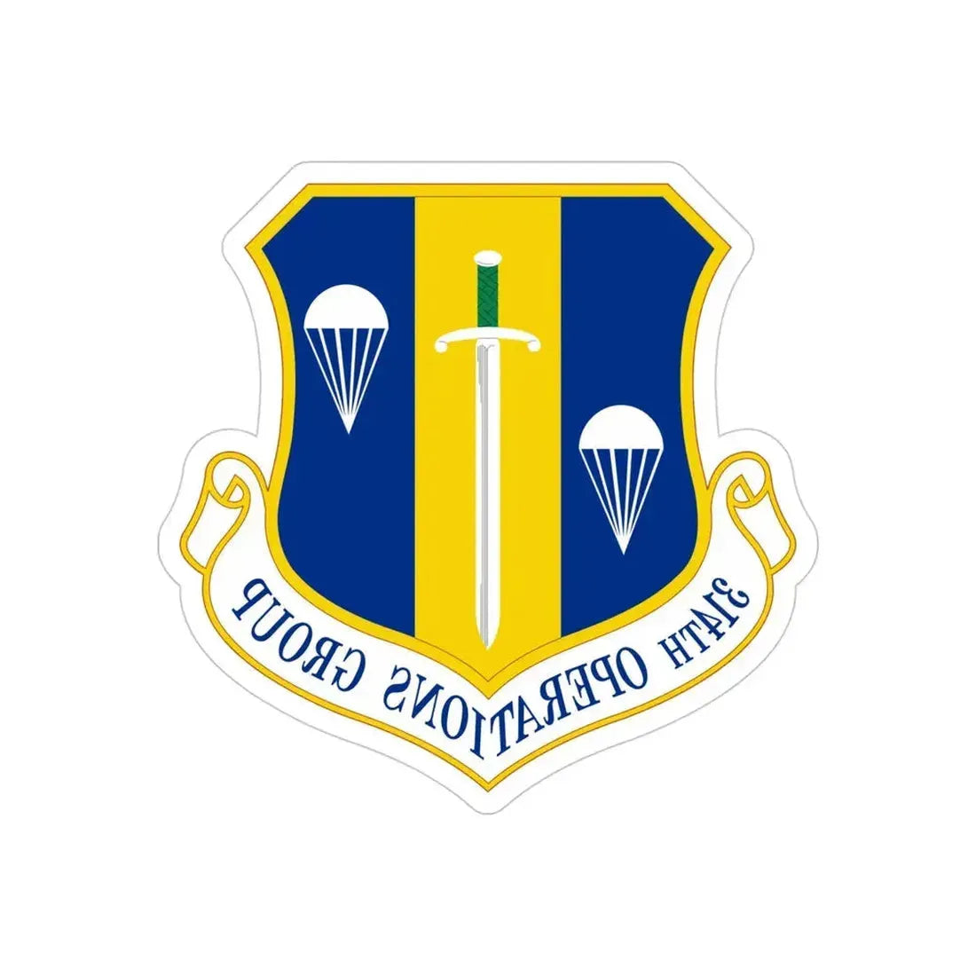 314 Operations Group AETC (U.S. Air Force) REVERSE PRINT Transparent Die-Cut STICKER - The Sticker Space