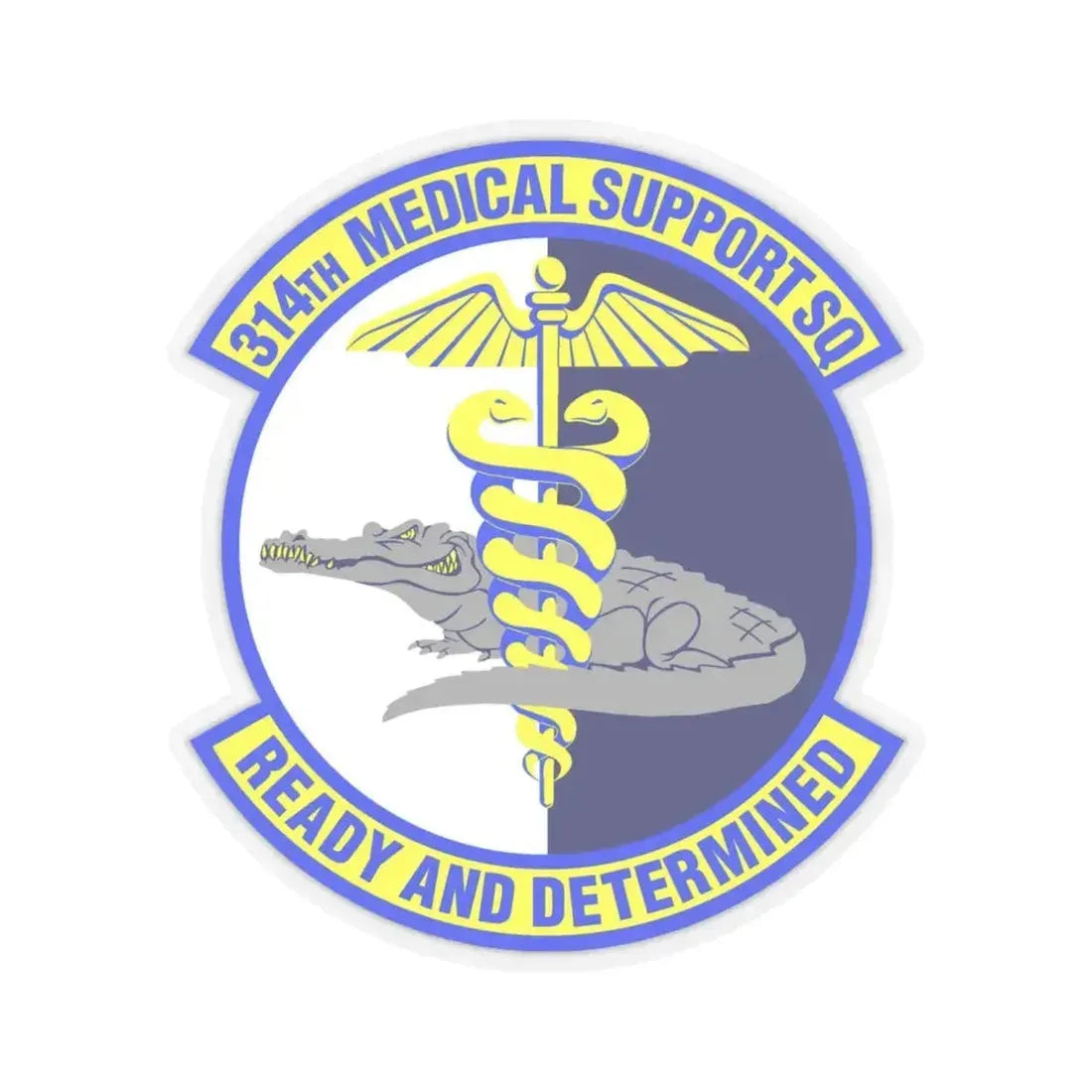 314th Medical Support Squadron (U.S. Air Force) STICKER Vinyl Kiss-Cut Decal 6 Inch Transparent - The Sticker Space