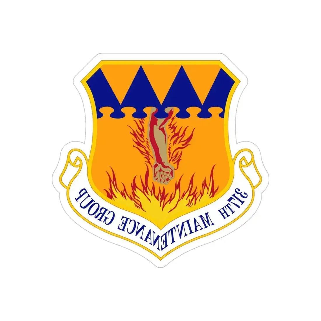 317 Maintenance Group AMC (U.S. Air Force) REVERSE PRINT Transparent Die-Cut STICKER - The Sticker Space