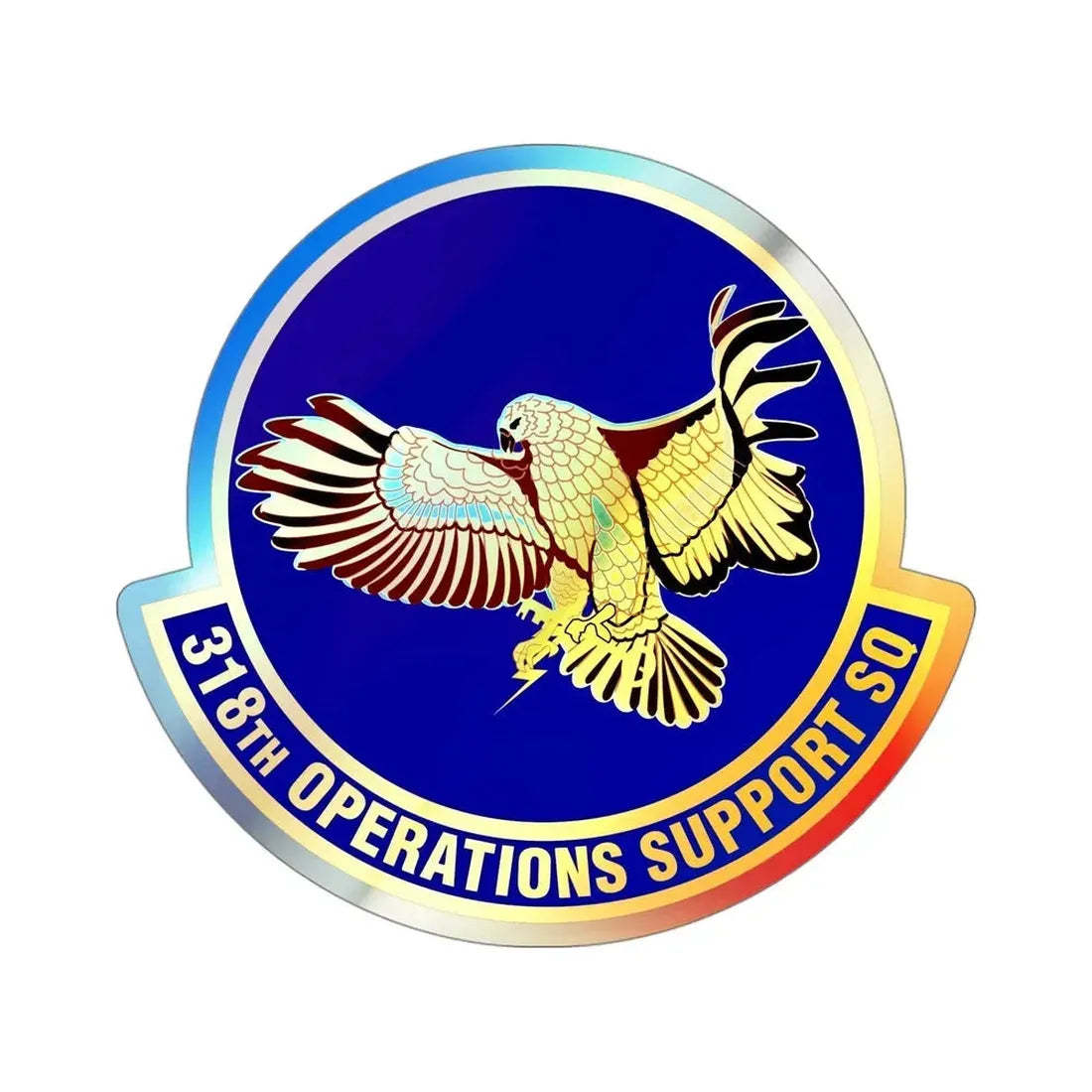 318th Operations Support Squadron (U.S. Air Force) Holographic STICKER Die-Cut Vinyl Decal - The Sticker Space