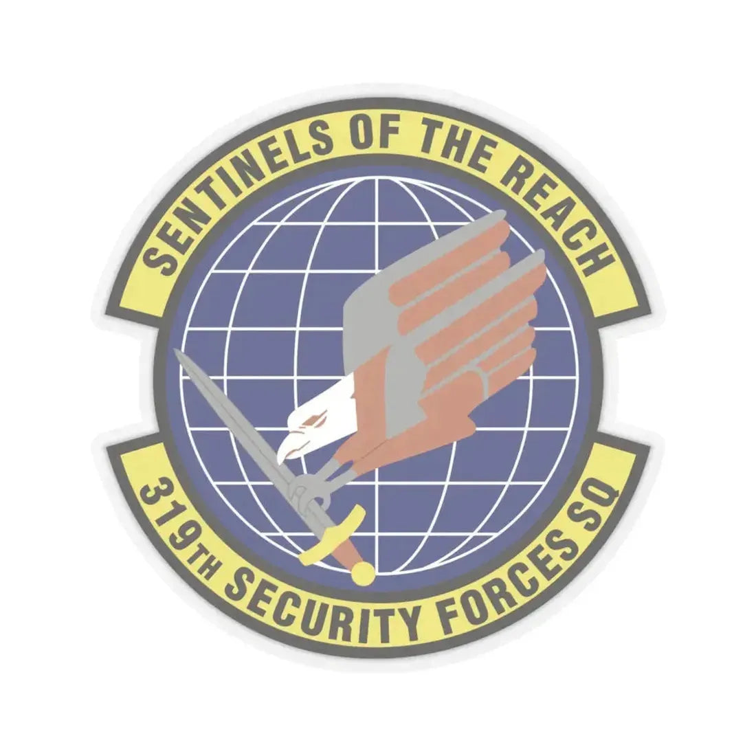 319th Security Forces Squadron (U.S. Air Force) STICKER Vinyl Kiss-Cut Decal 6 Inch Transparent - The Sticker Space