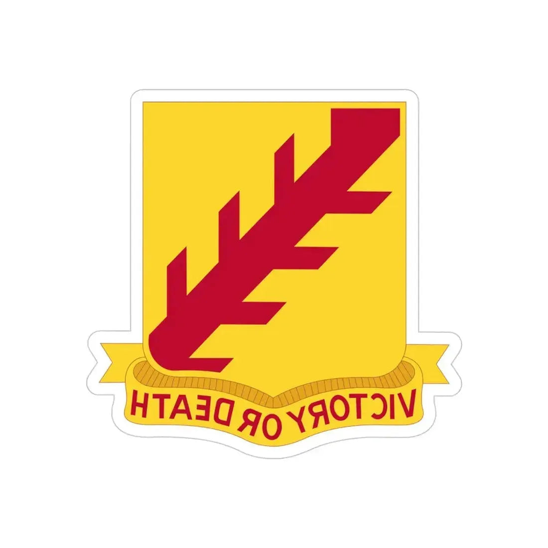 32 Cavalry Regiment (U.S. Army) REVERSE PRINT Transparent Die-Cut STICKER - The Sticker Space