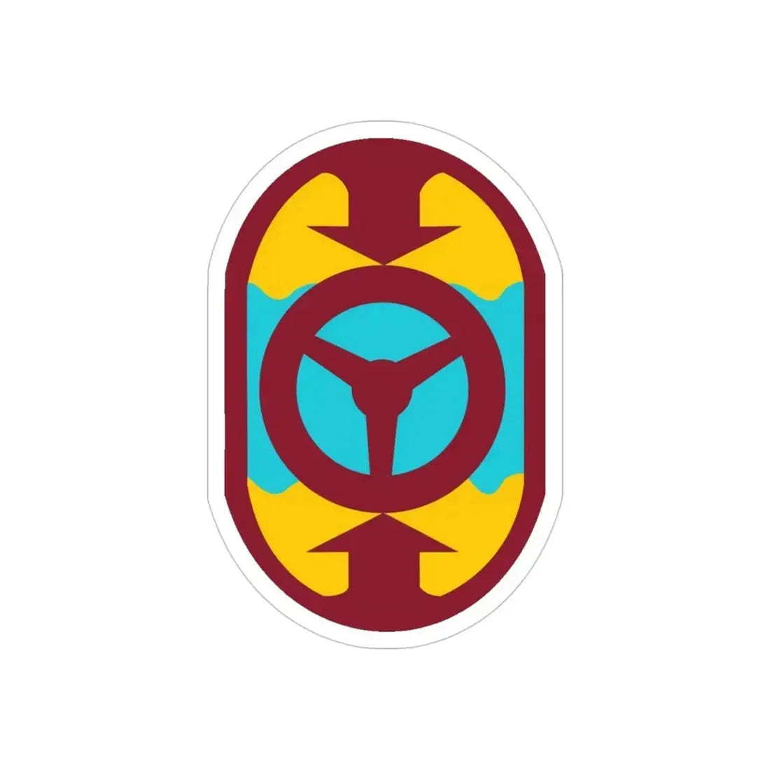 32 Transportation Command (U.S. Army) REVERSE PRINT Transparent Die-Cut STICKER - The Sticker Space