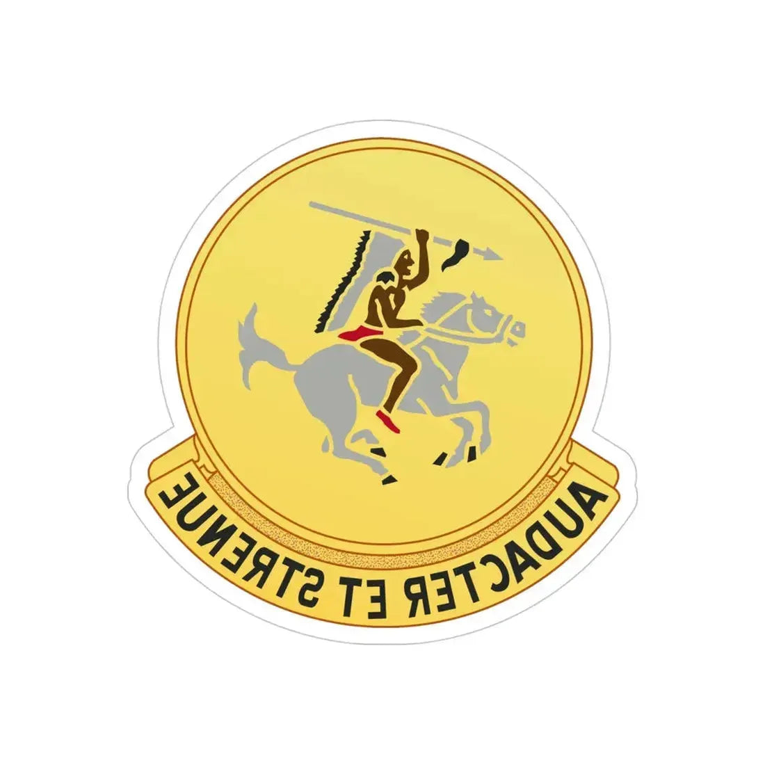 322 Cavalry Regiment (U.S. Army) REVERSE PRINT Transparent Die-Cut STICKER - The Sticker Space