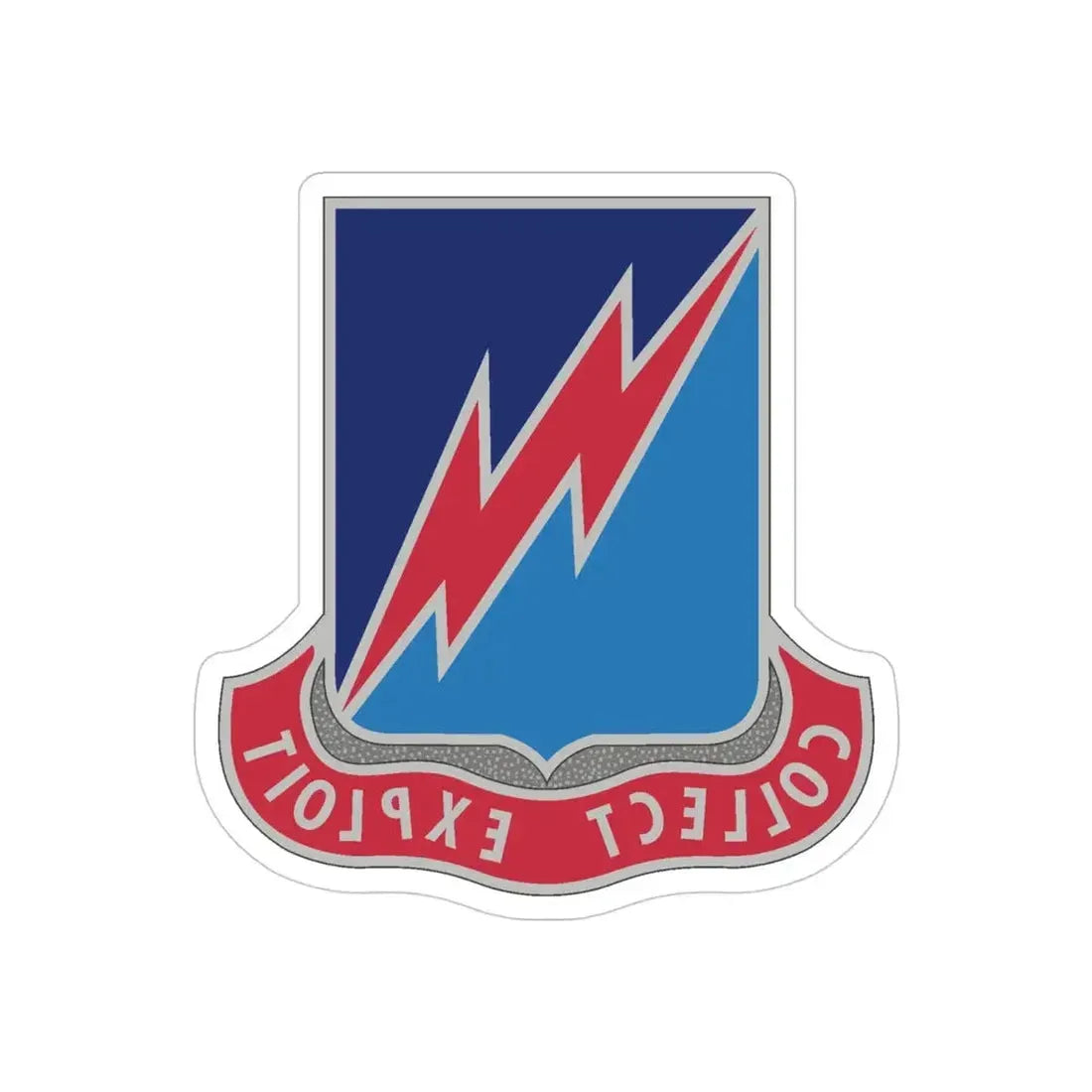 323 Military Intelligence Battalion (U.S. Army) REVERSE PRINT Transparent Die-Cut STICKER - The Sticker Space