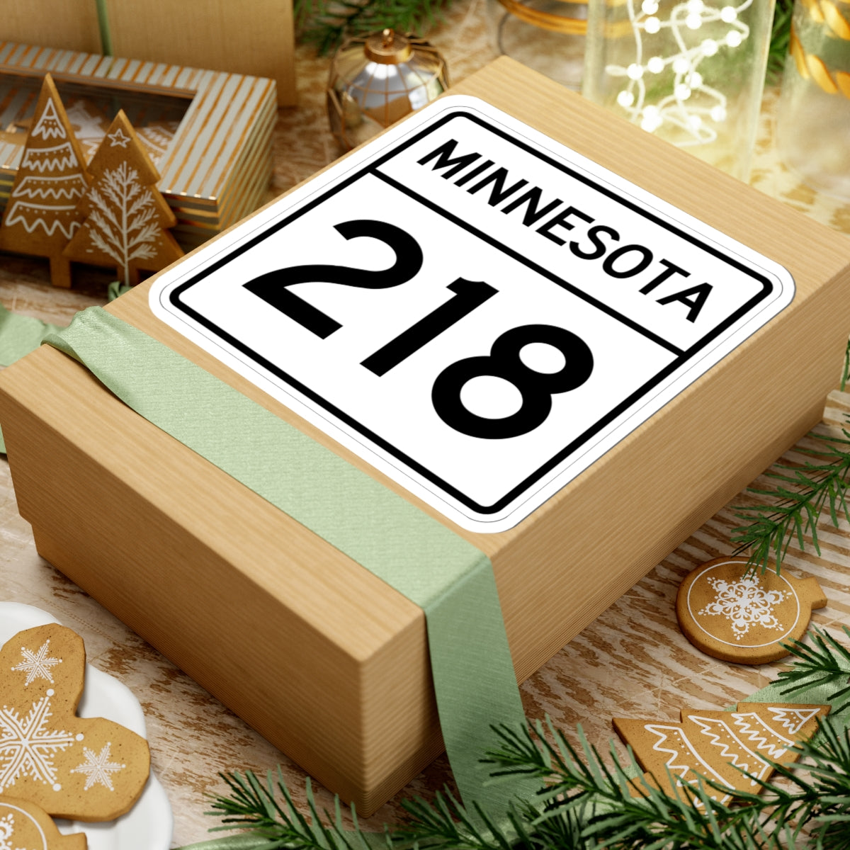MN-218 1948 (Minnesota) (Road Sign) STICKER Vinyl Kiss-Cut Decal