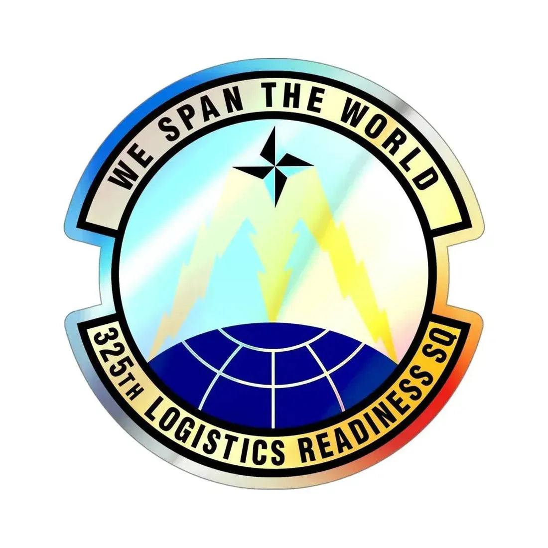 325 Logistics Readiness Squadron ACC (U.S. Air Force) Holographic STICKER Die-Cut Vinyl Decal - The Sticker Space