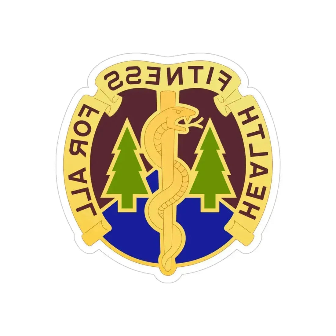 3274 US Hospital (U.S. Army) REVERSE PRINT Transparent Die-Cut STICKER - The Sticker Space