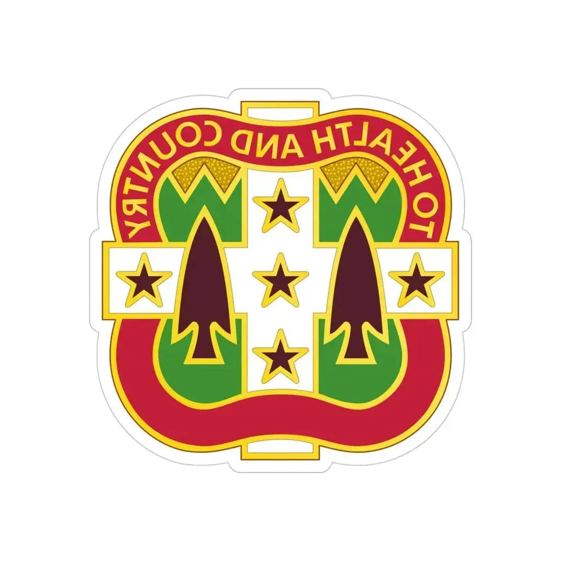 33 Field Hospital (U.S. Army) REVERSE PRINT Transparent Die-Cut STICKER - The Sticker Space