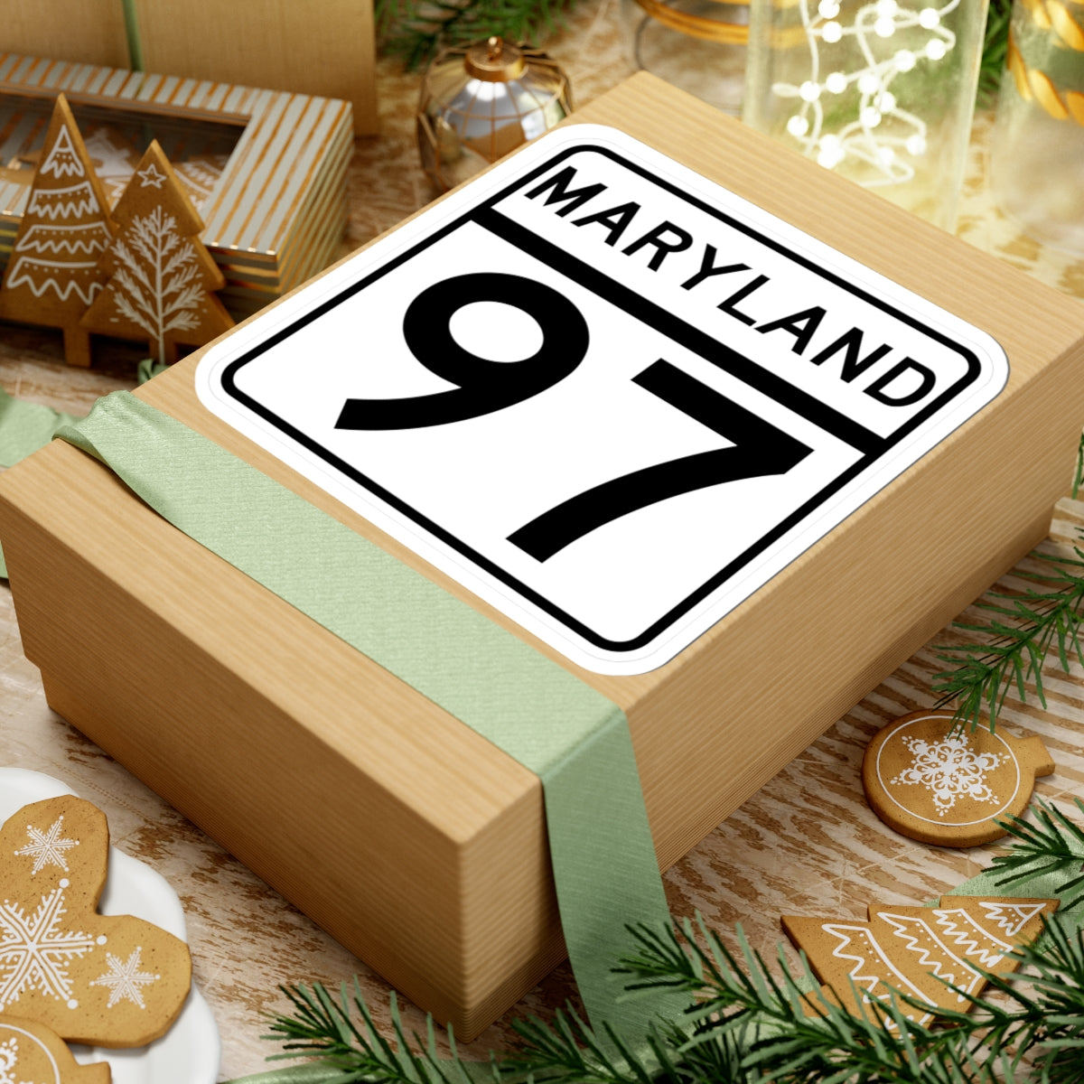 MD Route 97 (Maryland) (Road Sign) STICKER Vinyl Kiss-Cut Decal