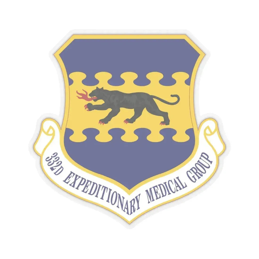 332d Expeditionary Medical Group (U.S. Air Force) STICKER Vinyl Kiss-Cut Decal 4 Inch Transparent - The Sticker Space