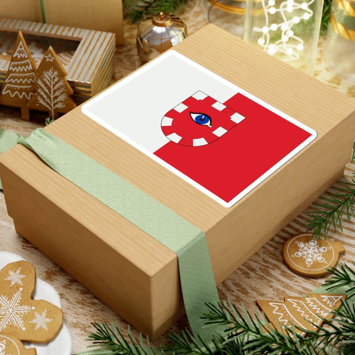 Bandera de lAlcúdia de Veo (Spain) (Coat of Arms) STICKER Vinyl Kiss-Cut Decal