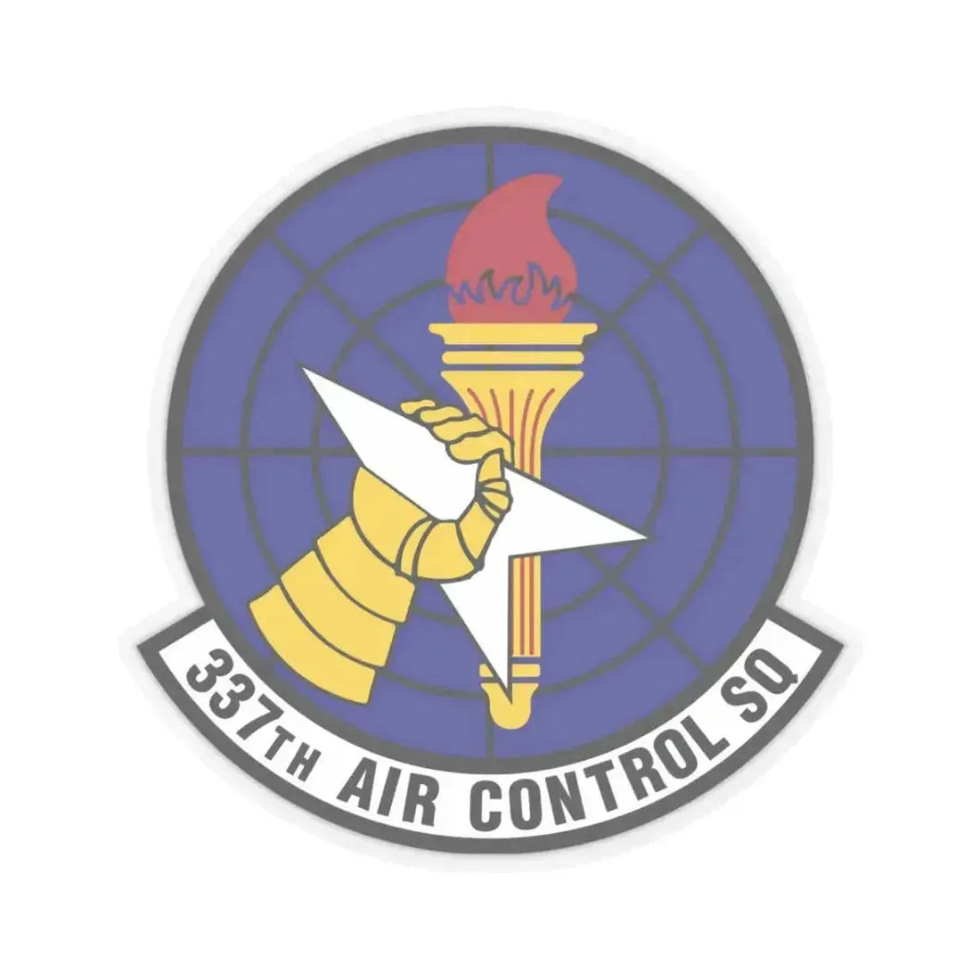 337 Air Control Squadron AETC (U.S. Air Force) STICKER Vinyl Kiss-Cut Decal 3 Inch Transparent - The Sticker Space