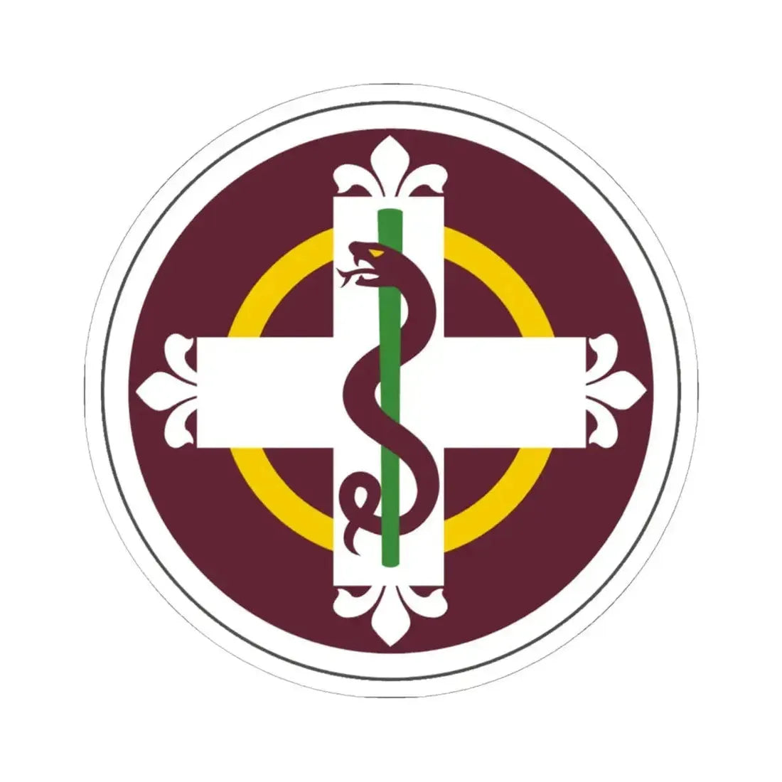338 Medical Brigade (U.S. Army) STICKER Vinyl Kiss-Cut Decal 6 Inch White - The Sticker Space