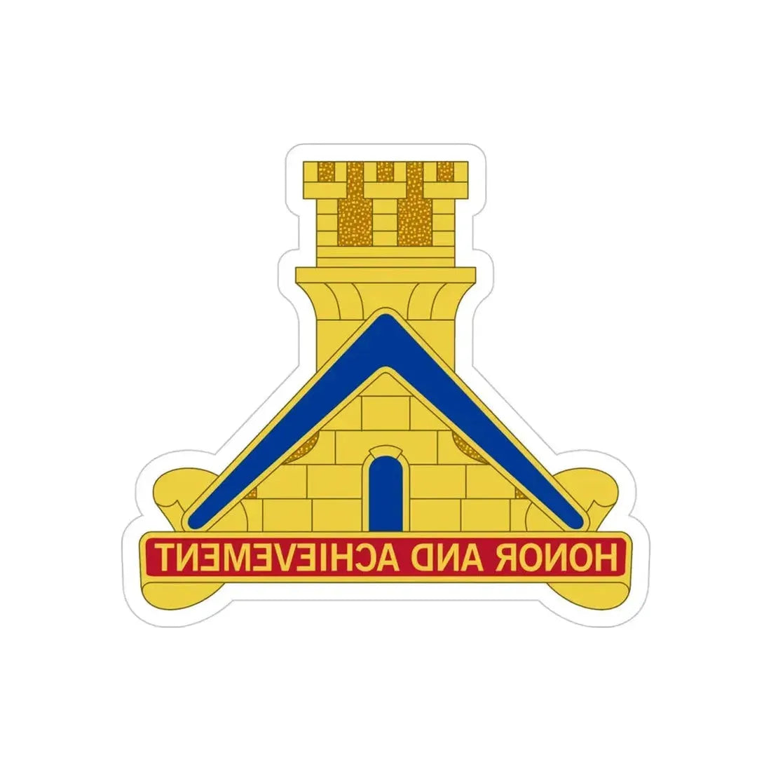 339 Engineer Battalion (U.S. Army) REVERSE PRINT Transparent Die-Cut STICKER - The Sticker Space