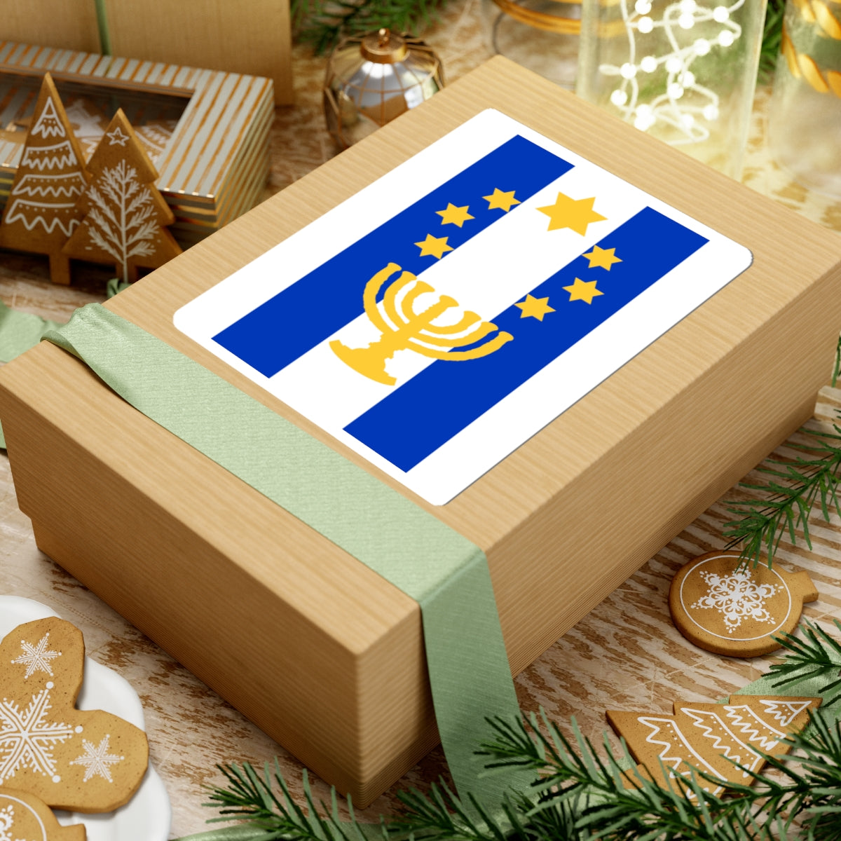 Israel Flag Proposal No.61 by Nissim Shtrick (Israel) STICKER Vinyl Kiss-Cut Decal