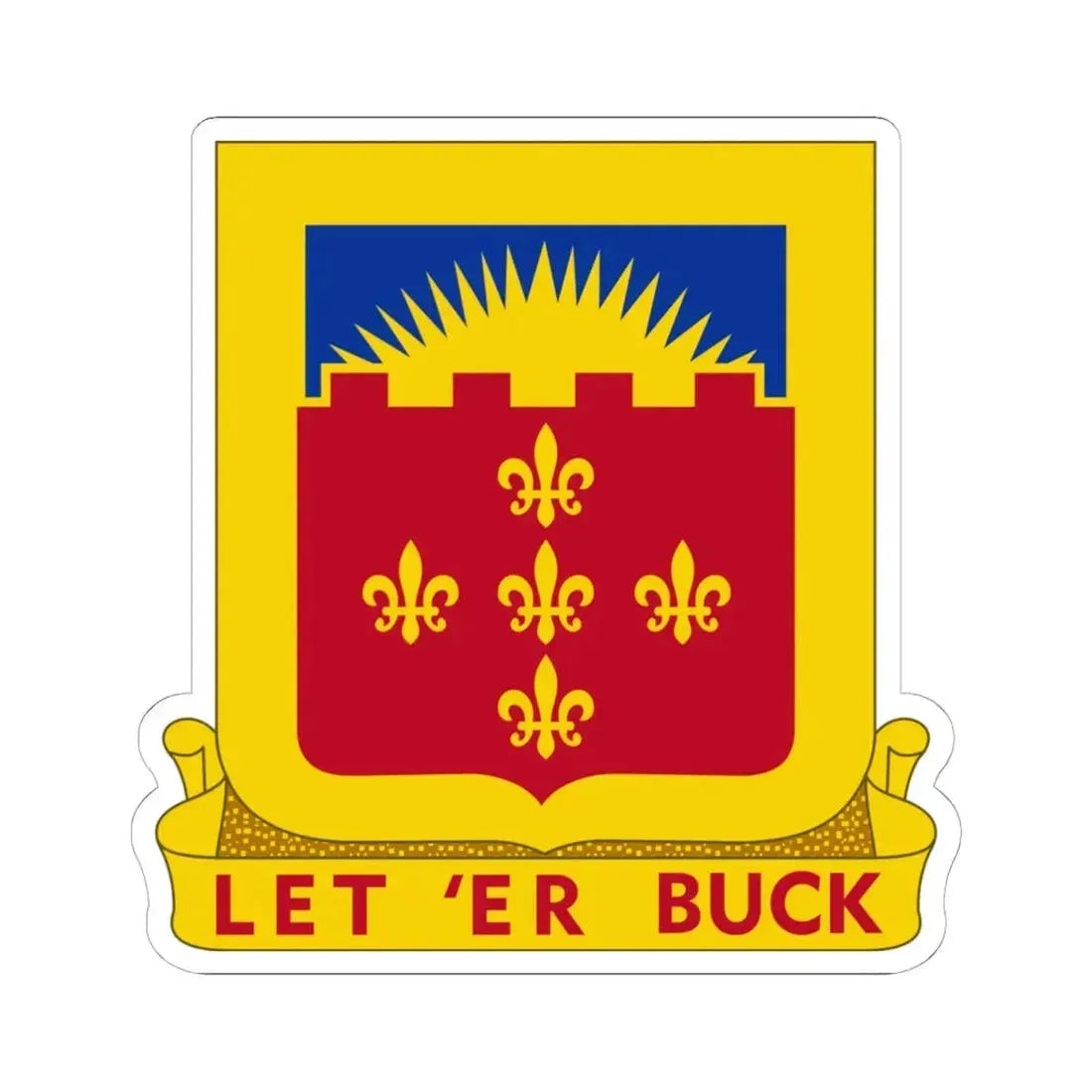 349 Armored Field Artillery Battalion (U.S. Army) STICKER Vinyl Kiss-Cut Decal 6 Inch White - The Sticker Space